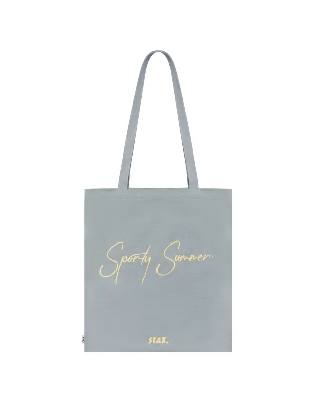 Sporty Summer Tote Bag - Grey/Yellow sold by Stax