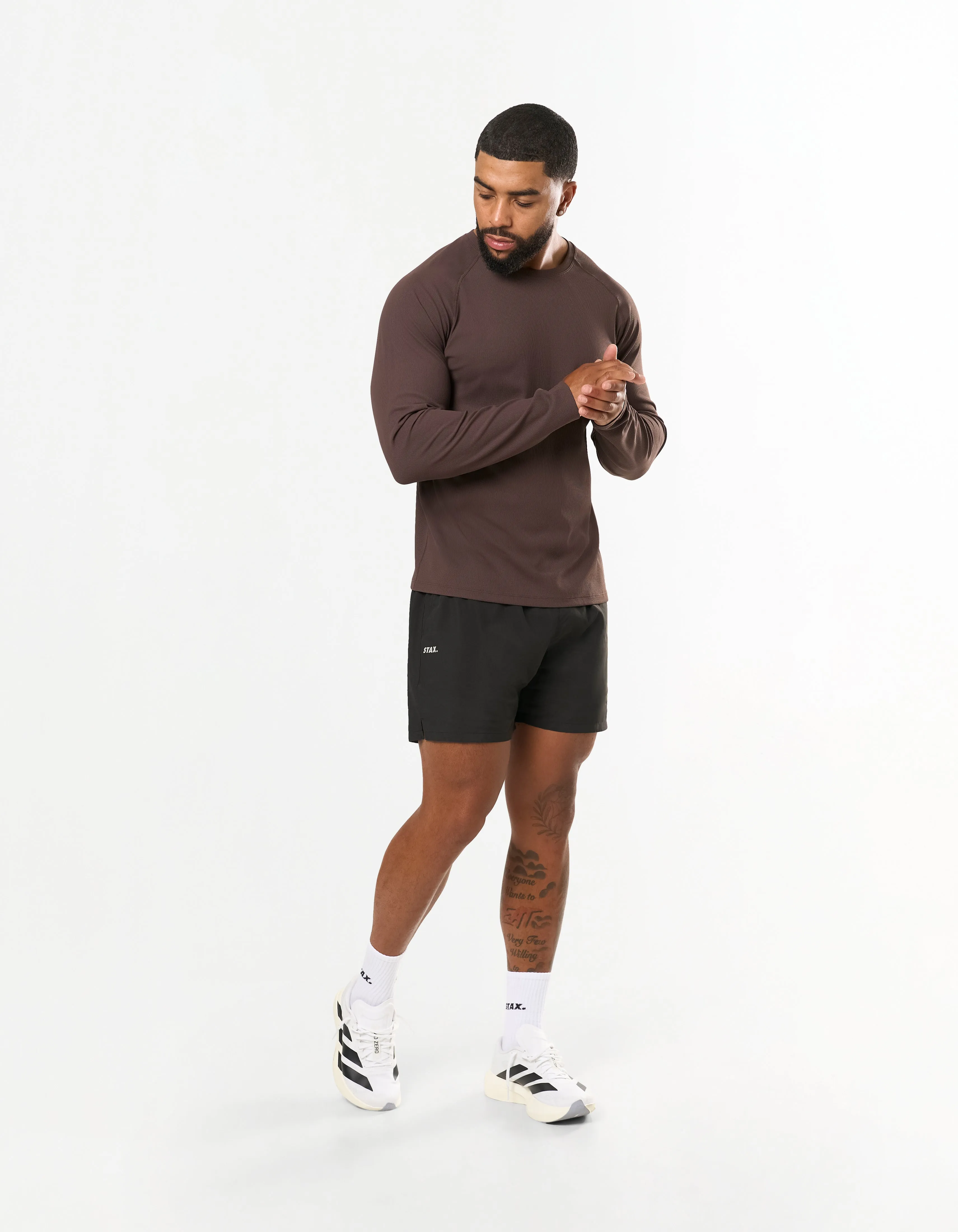 Conqr Waffle Long Sleeve - Brown sold by Stax product image thumbnail 2