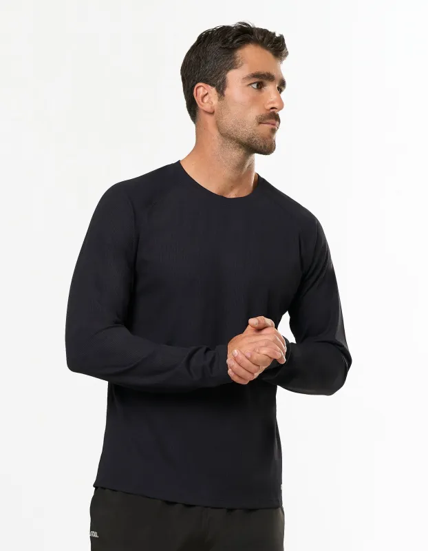 Conqr Waffle Long Sleeve - Black made by Stax