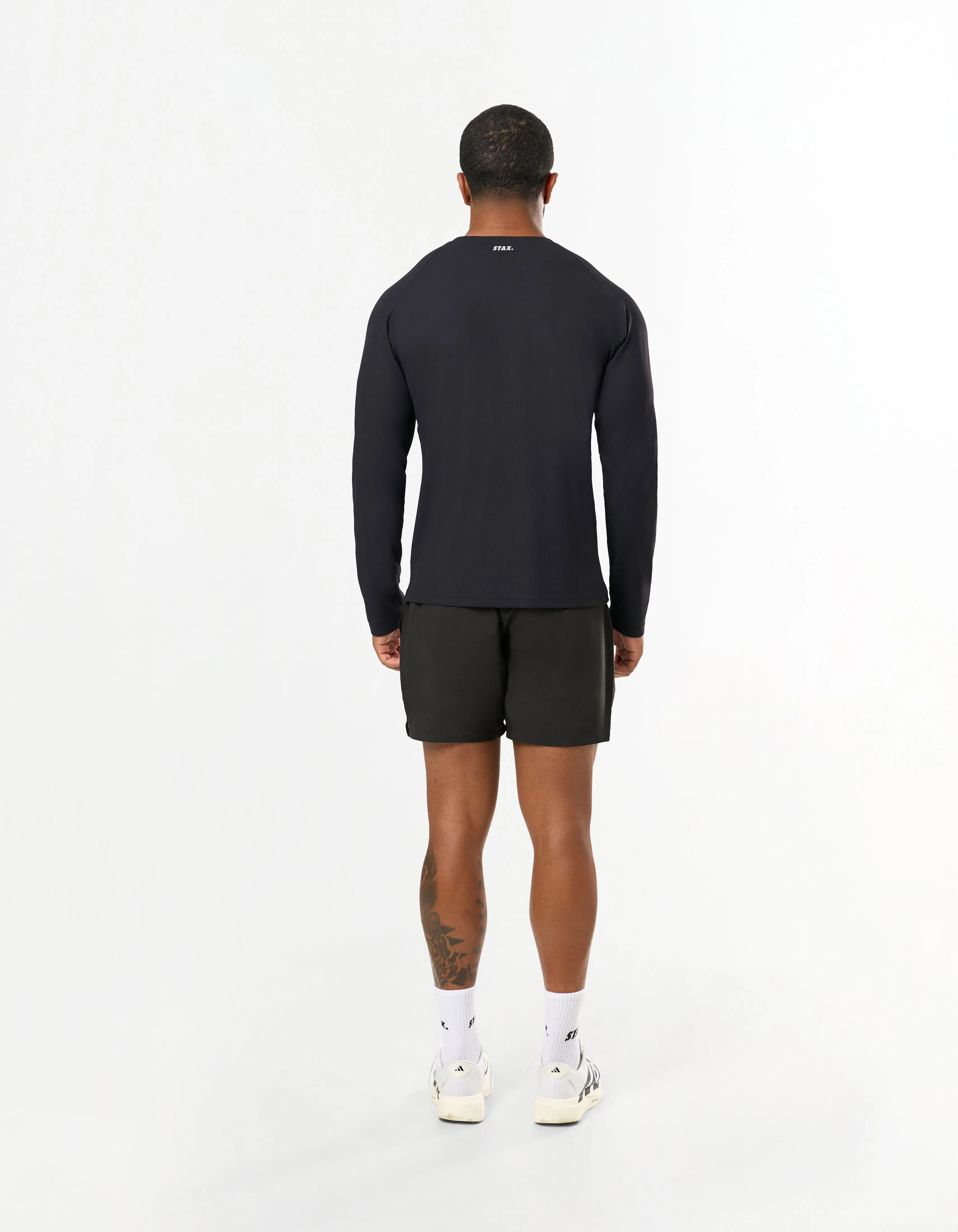 Conqr Waffle Long Sleeve - Black sold by Stax product image thumbnail 3