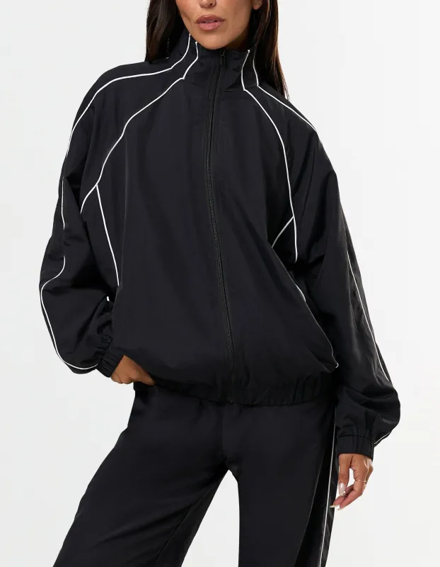 Woven Track Jacket - Black made by Stax