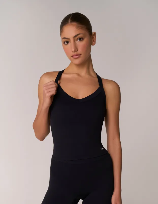 V Neck Tank Airlyte - Black made by Stax