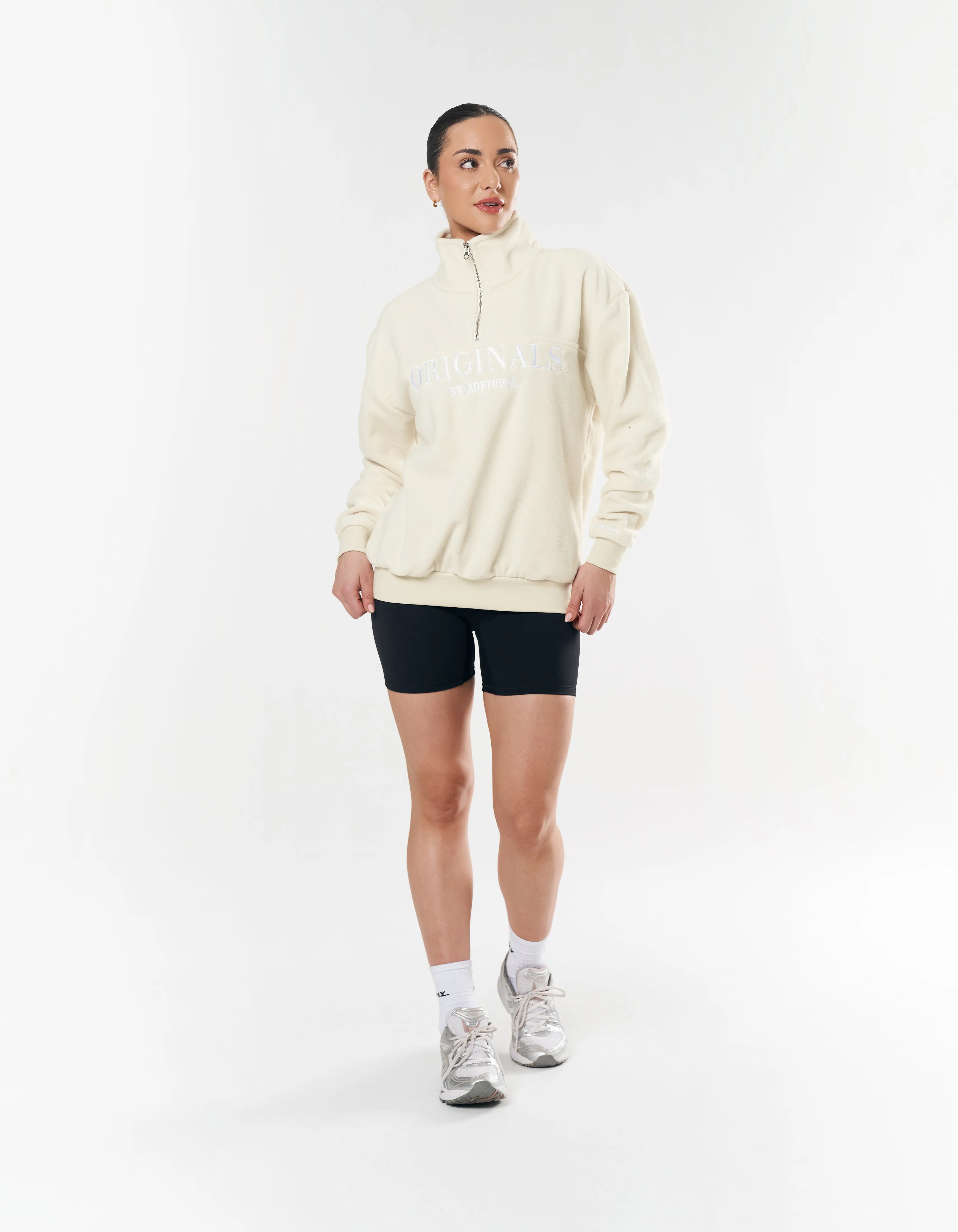 Originals Polar Fleece 1/4 Zip - Cream sold by Stax product image thumbnail 2