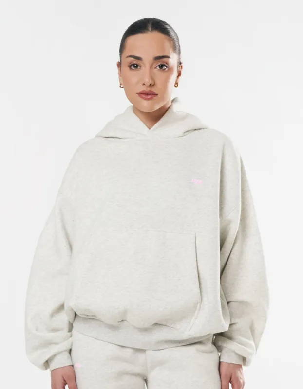 Classic Hoodie - Light Grey/Pink sold by Stax