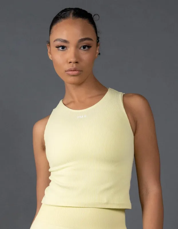 Premium Seamless Cropped Singlet Lounge V5.1 - Lemon sold by Stax