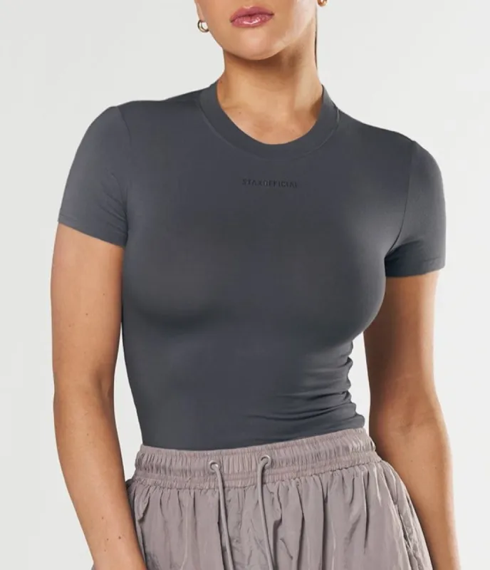 AW Womens Tee - Charcoal Grey sold by Stax