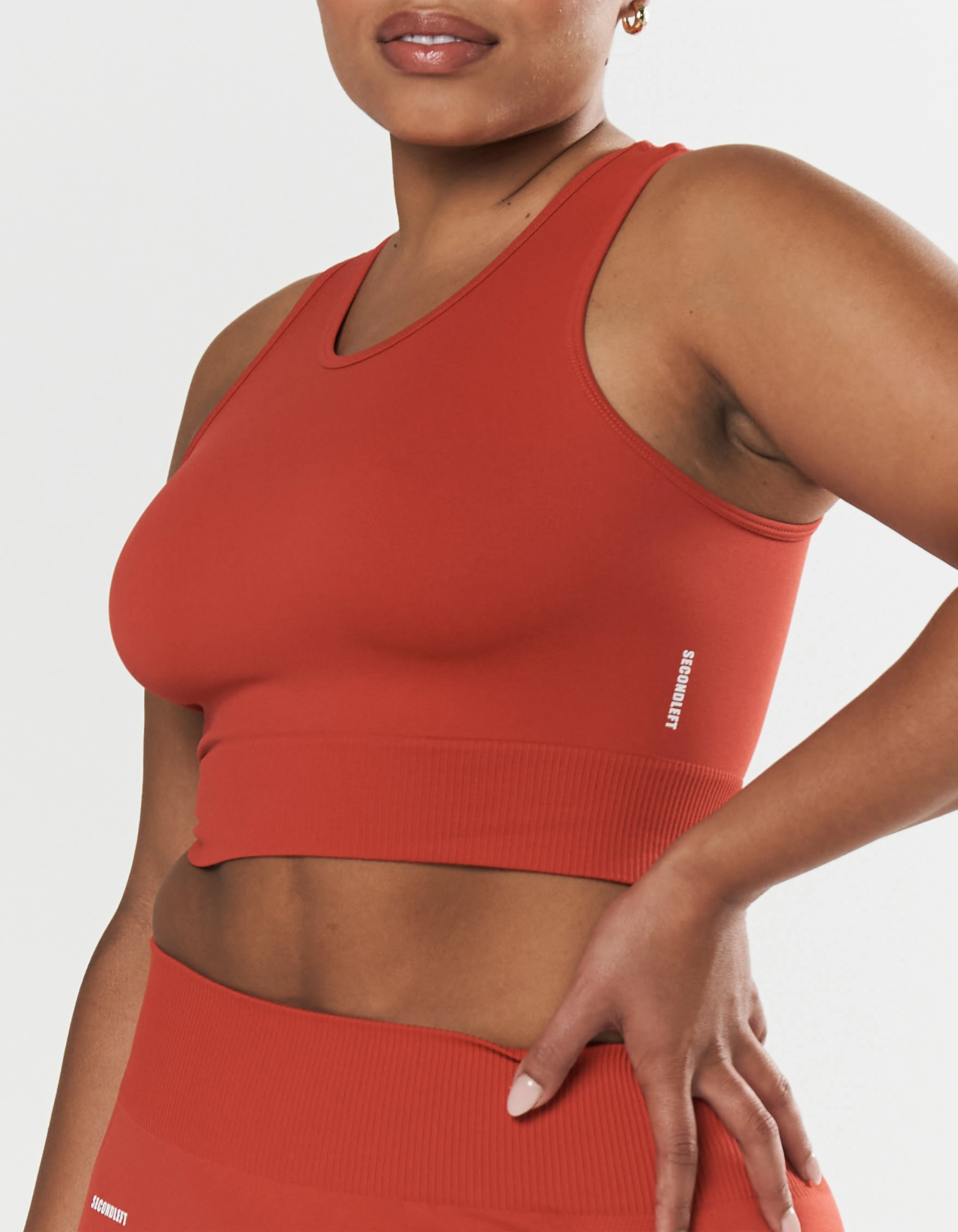 Seamless Cropped Singlet - Red sold by Stax product image thumbnail 4