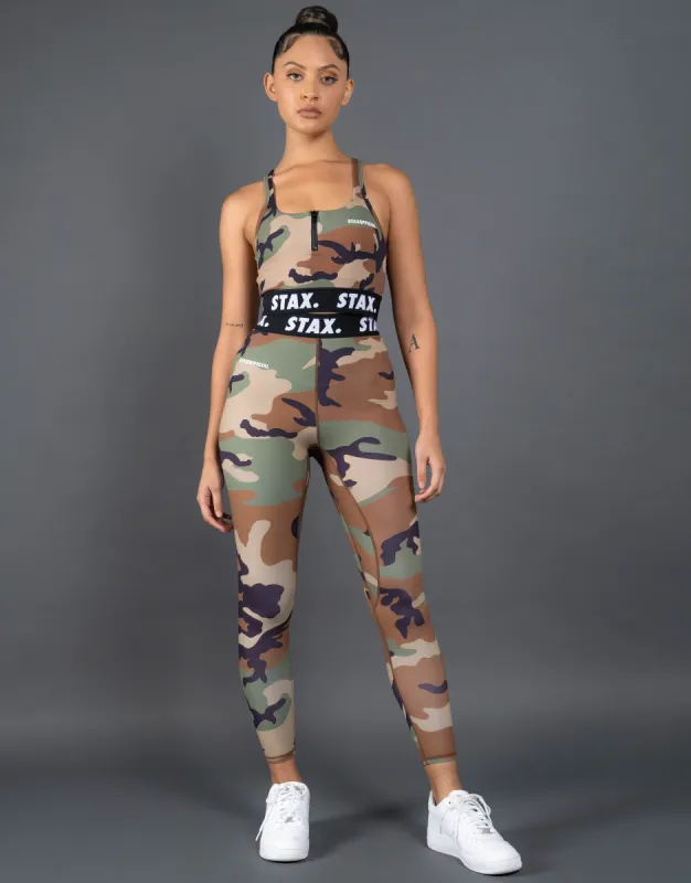 Camo WB Tights Full Length - Black sold by Stax