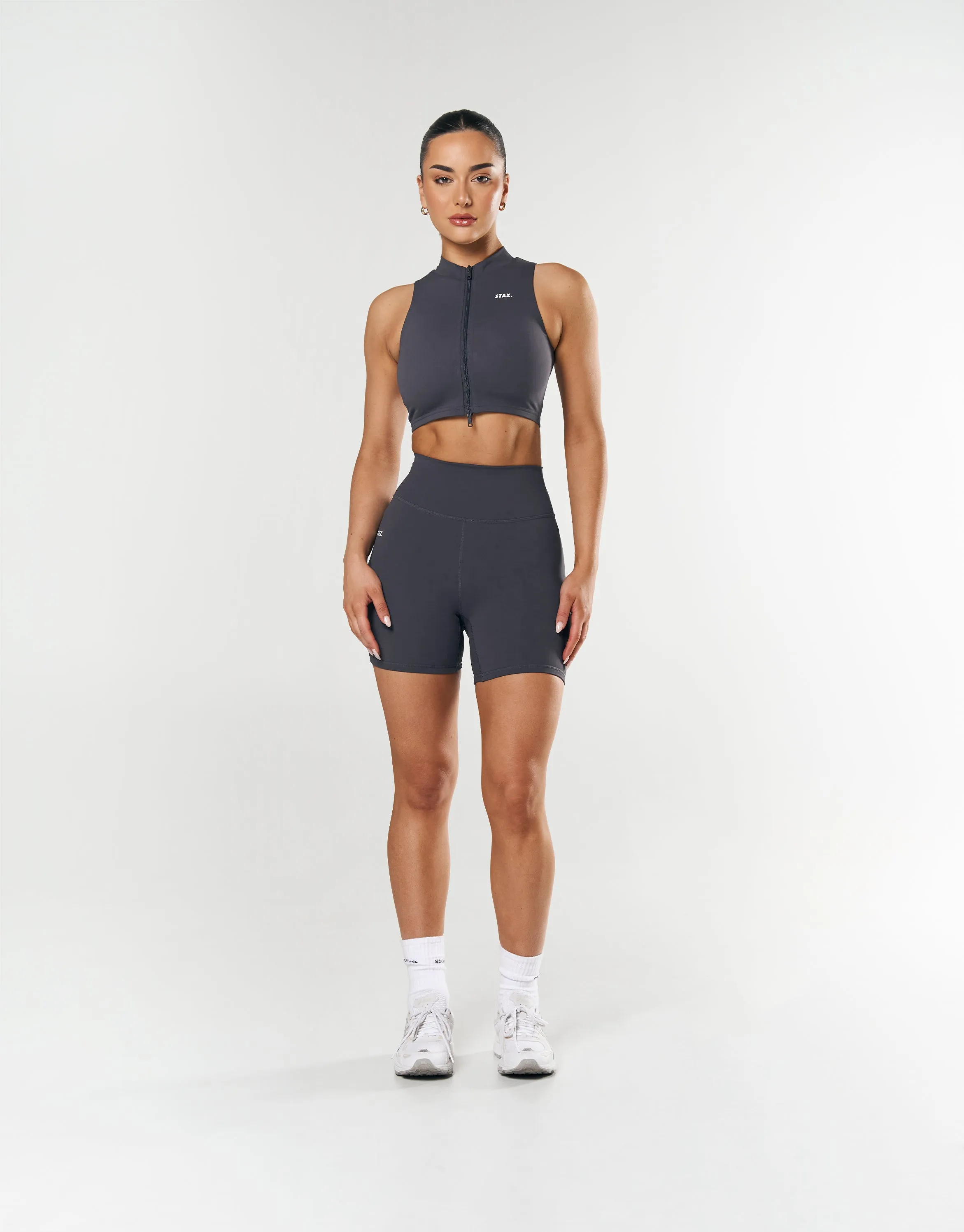 Base Sleeveless Zip Tank NANDEX ™ - Dark Grey sold by Stax product image thumbnail 2