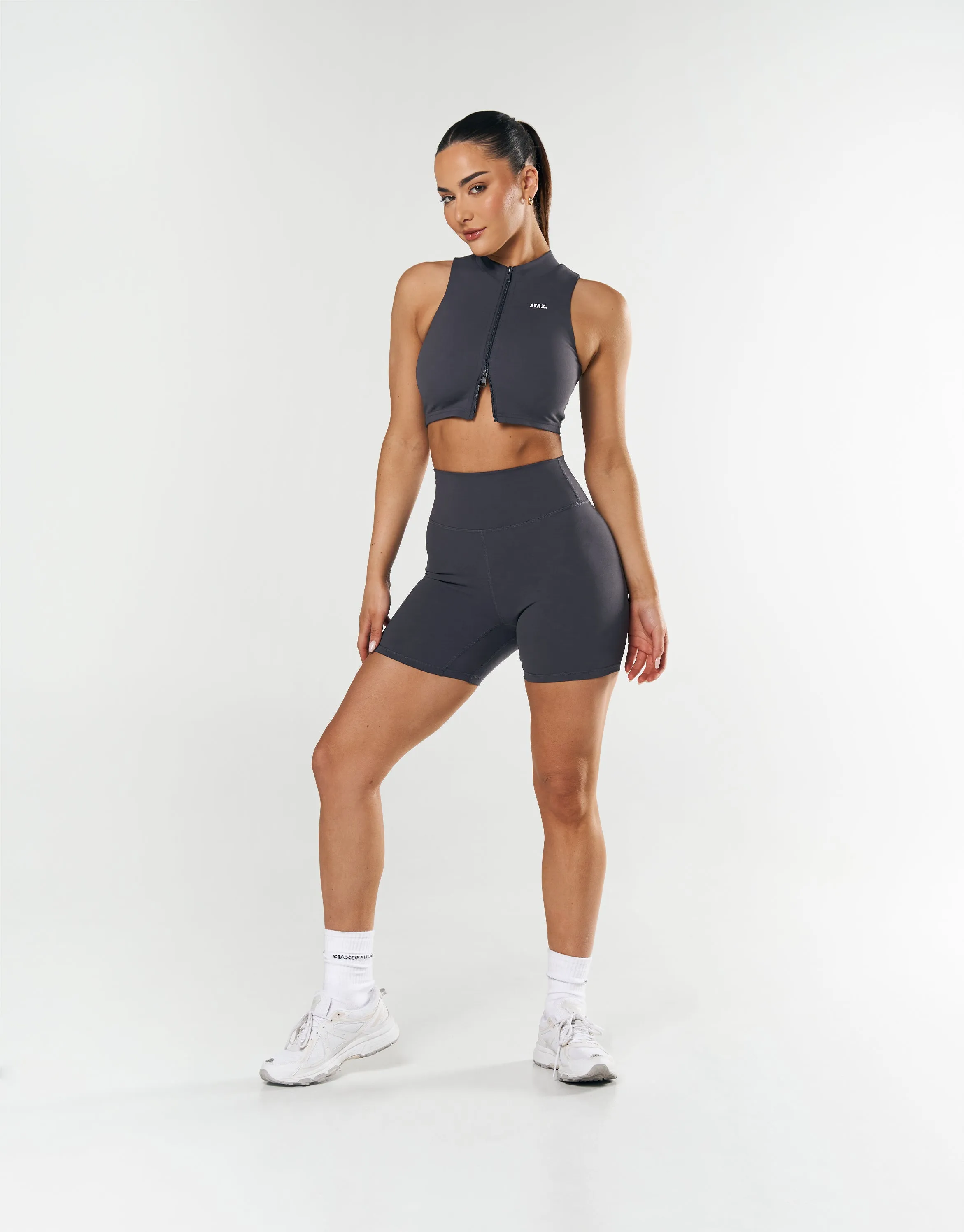 Base Sleeveless Zip Tank NANDEX ™ - Dark Grey sold by Stax product image thumbnail 5