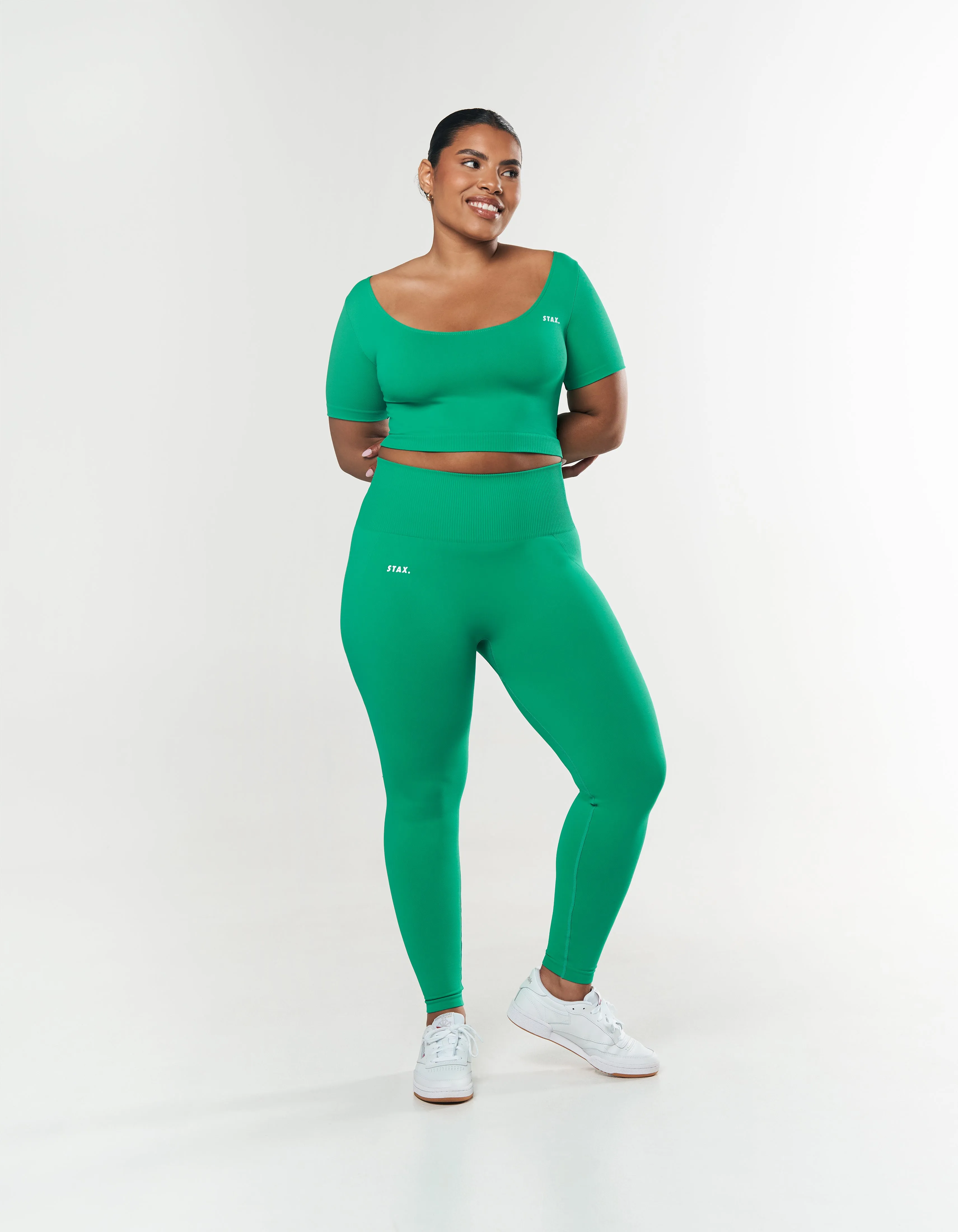 Premium Seamless Scoop Tee - Green sold by Stax product image thumbnail 5