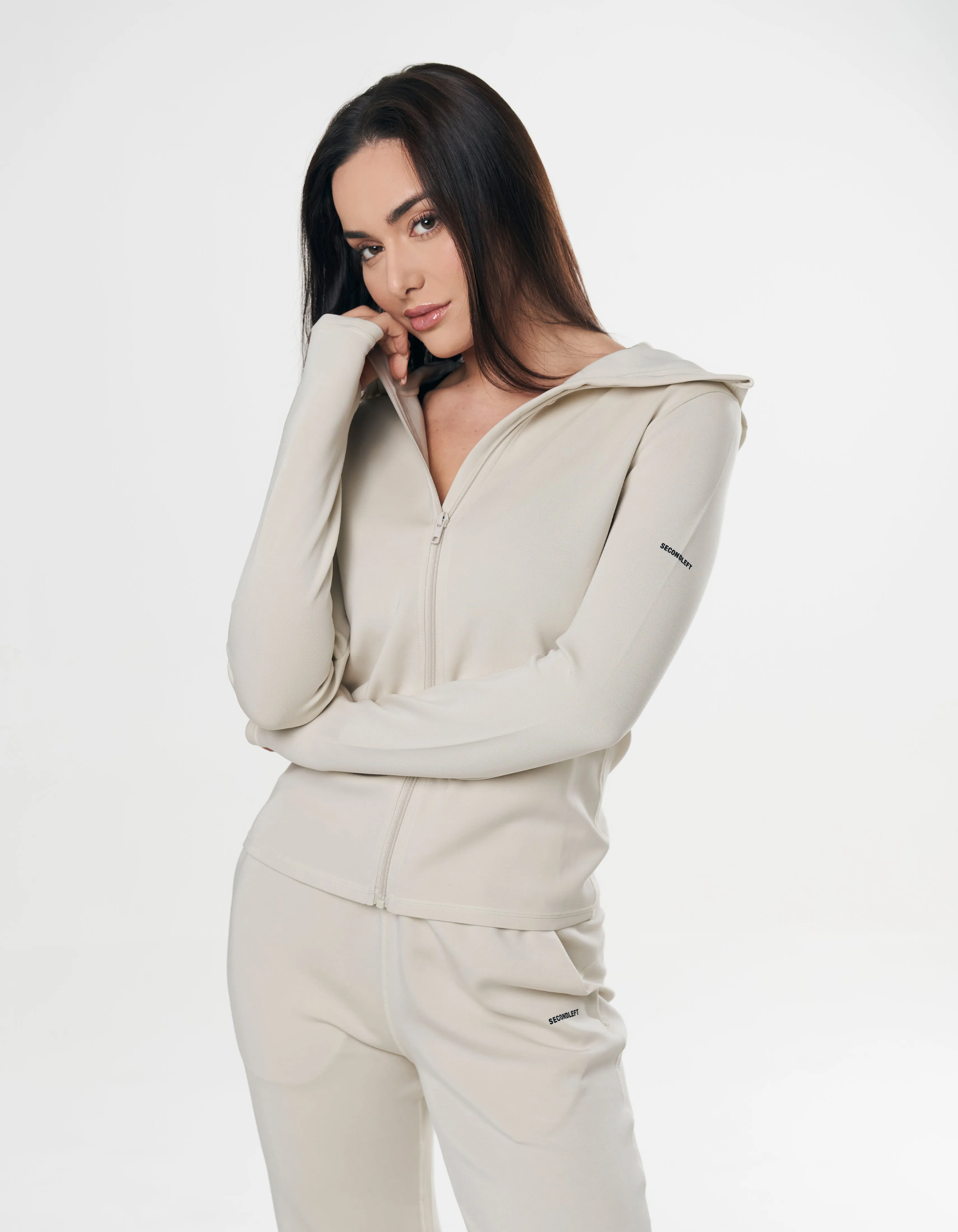 Peaches Zip Hoodie - Cloud sold by Stax