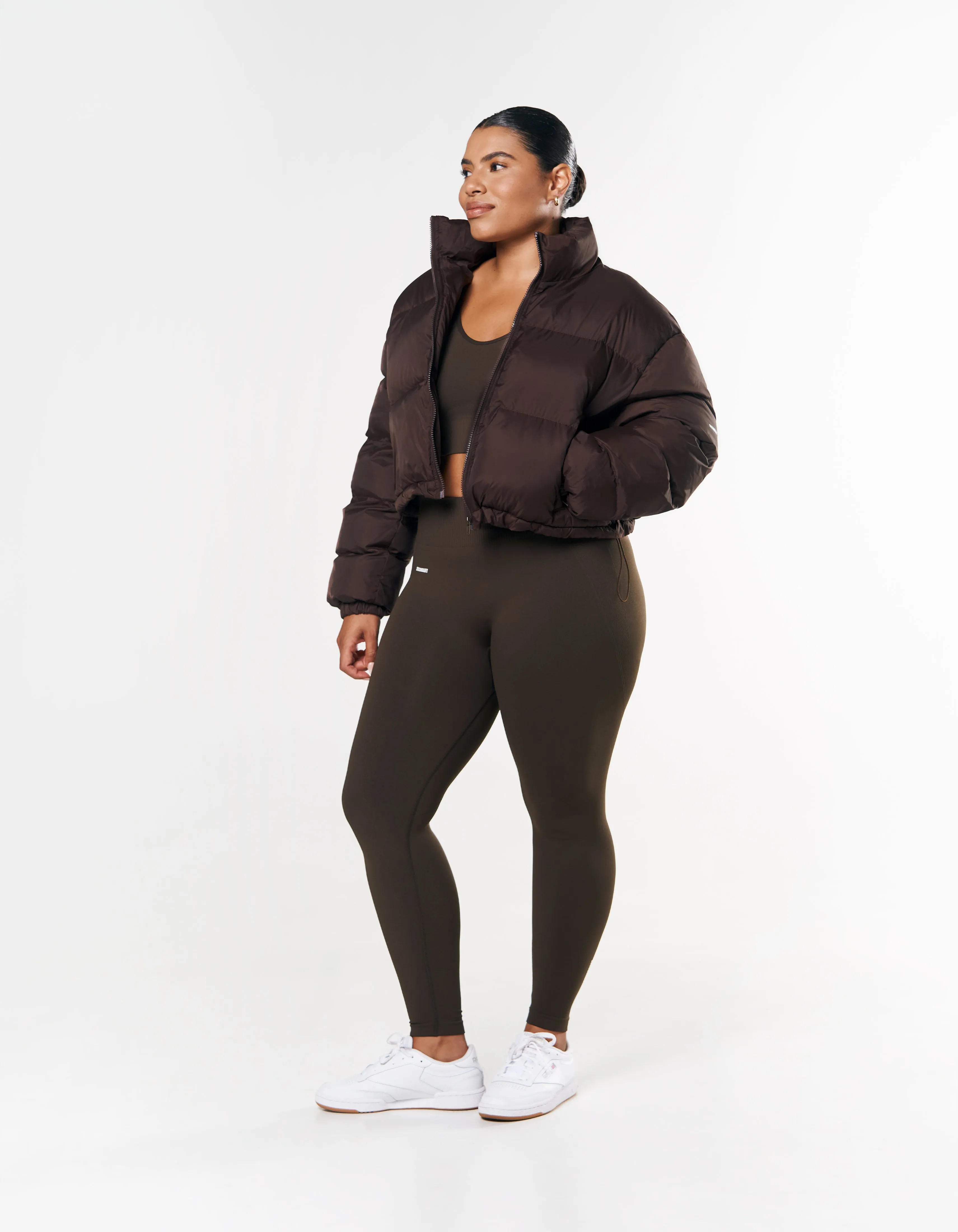 Cropped Puffer - Brown sold by Stax product image thumbnail 4