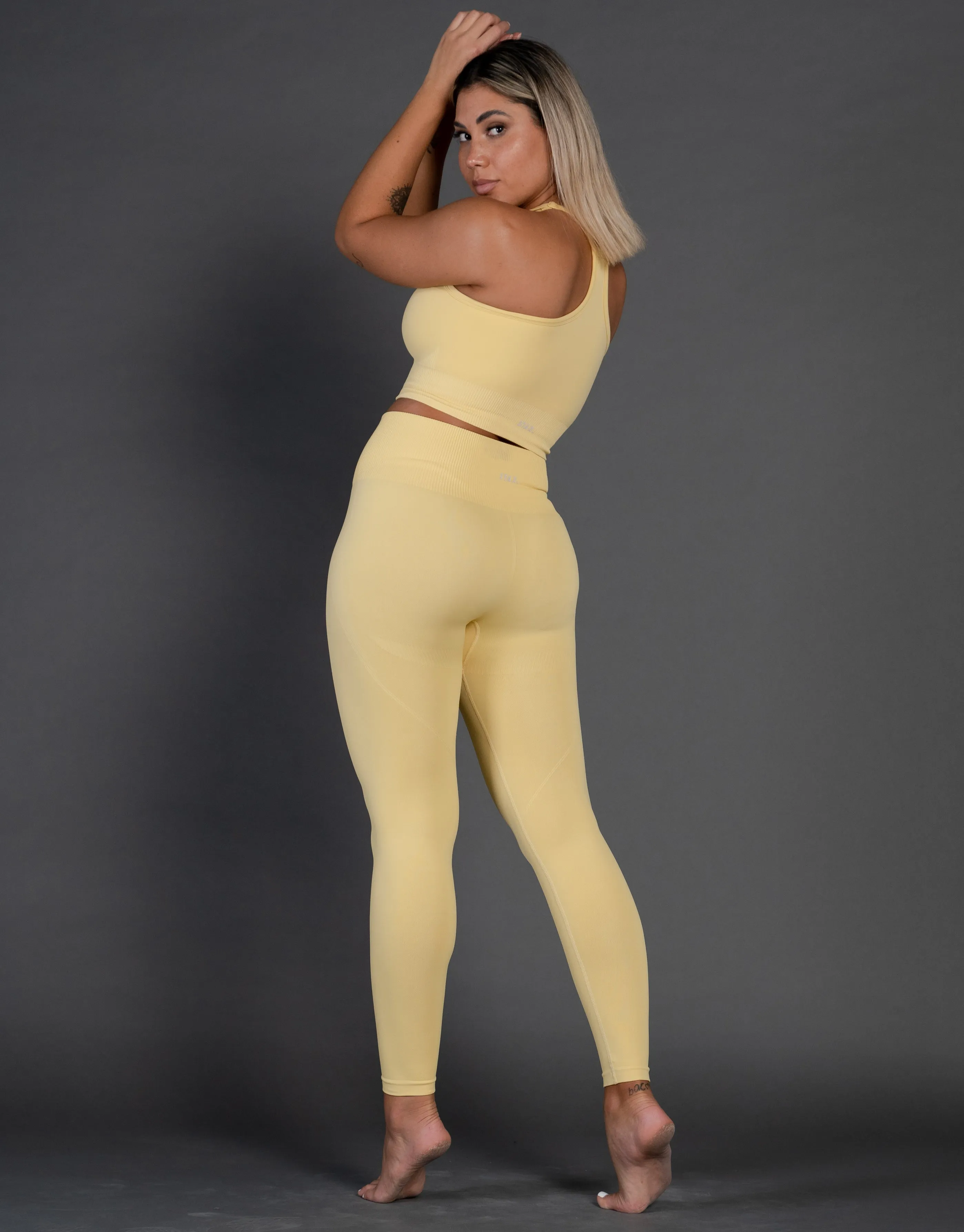 Premium Seamless V4 Strappy Crop - Flaxen Yellow sold by Stax product image thumbnail 5