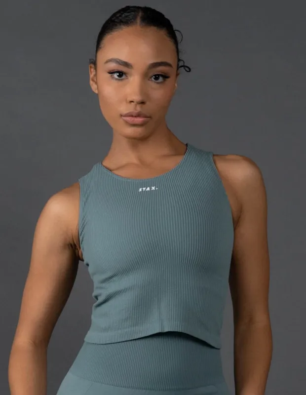 Premium Seamless Cropped Singlet Lounge V5.1 - Mist sold by Stax