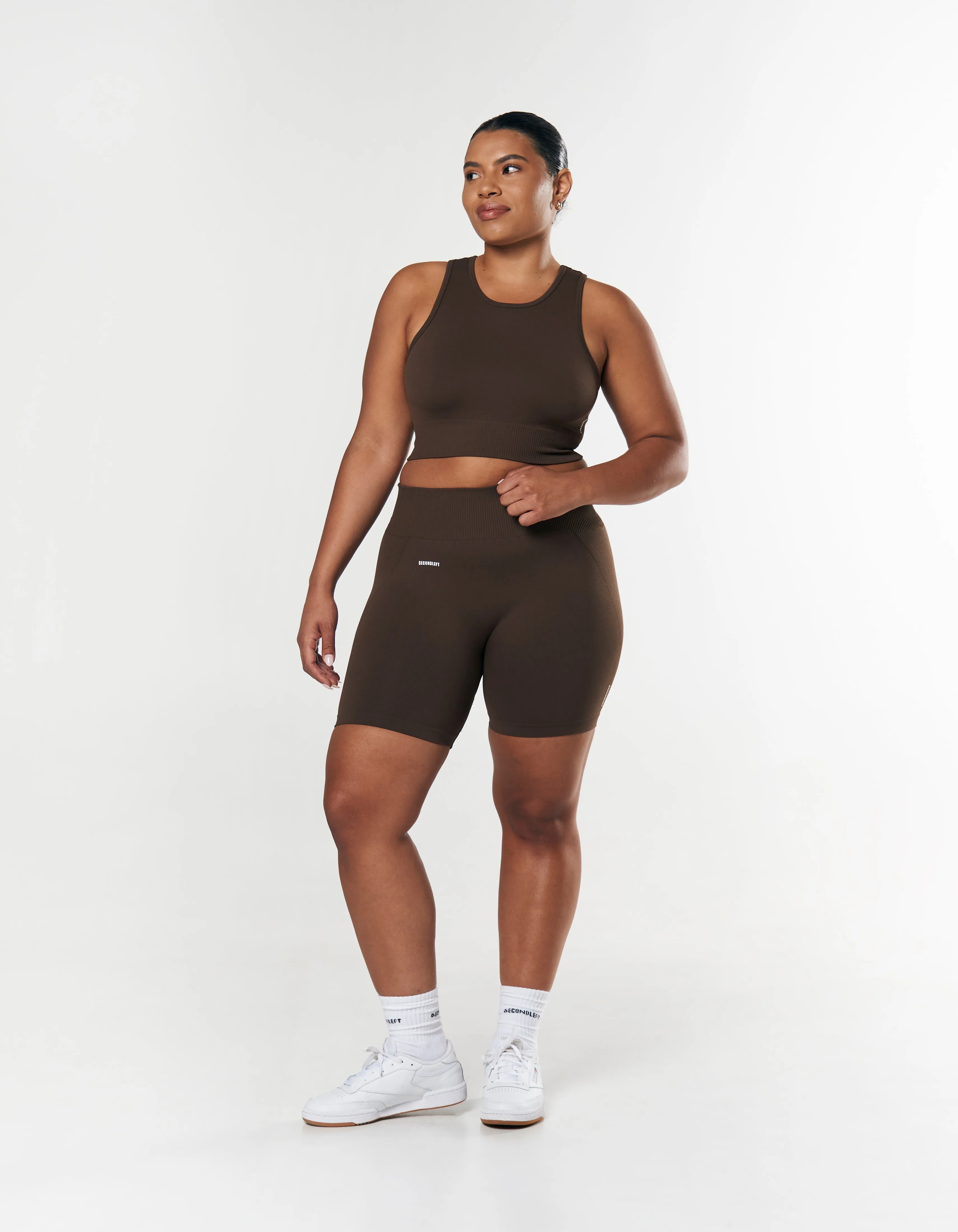 Seamless Cropped Singlet - Espresso sold by Stax product image thumbnail 4