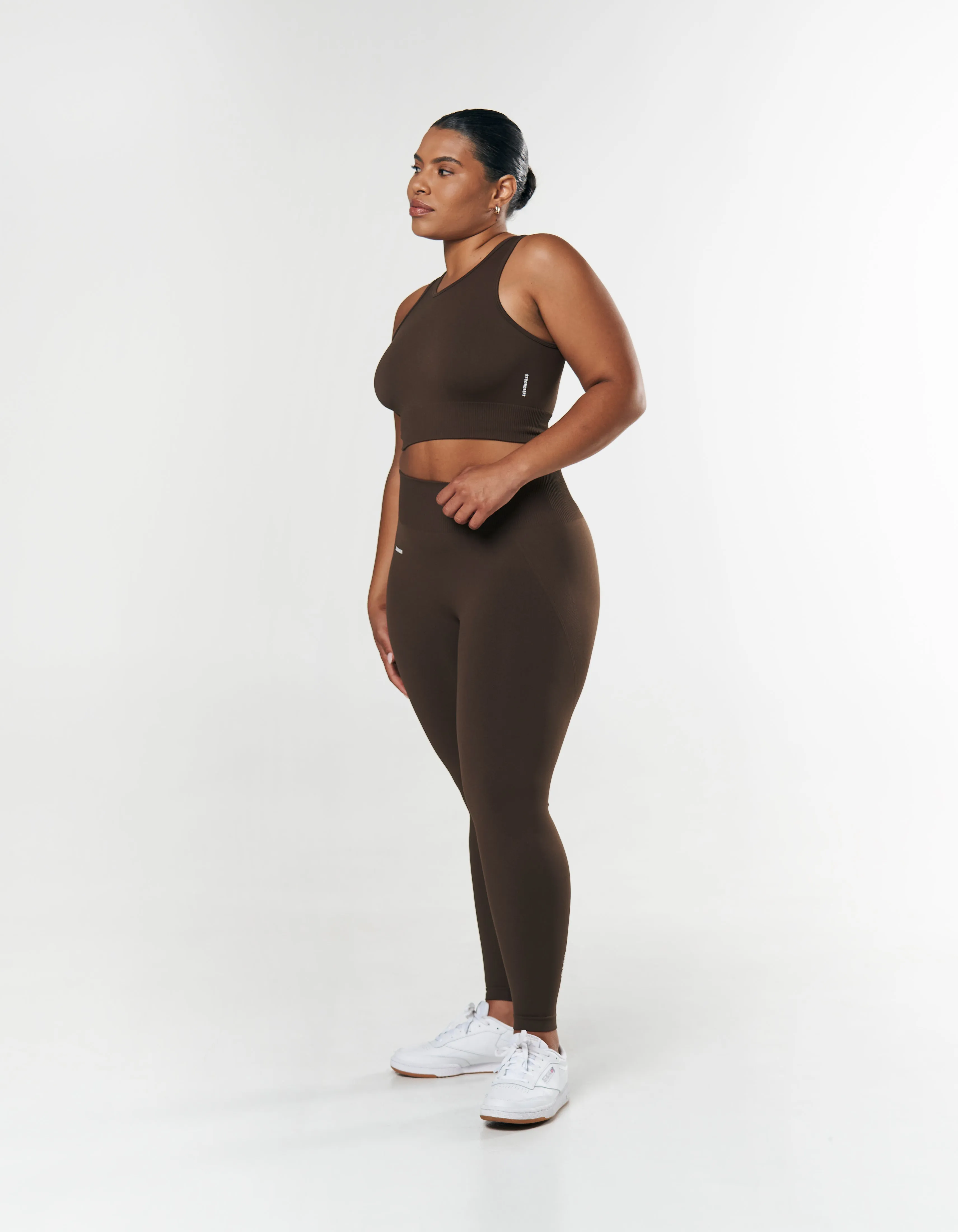 Seamless Cropped Singlet - Espresso sold by Stax product image thumbnail 2