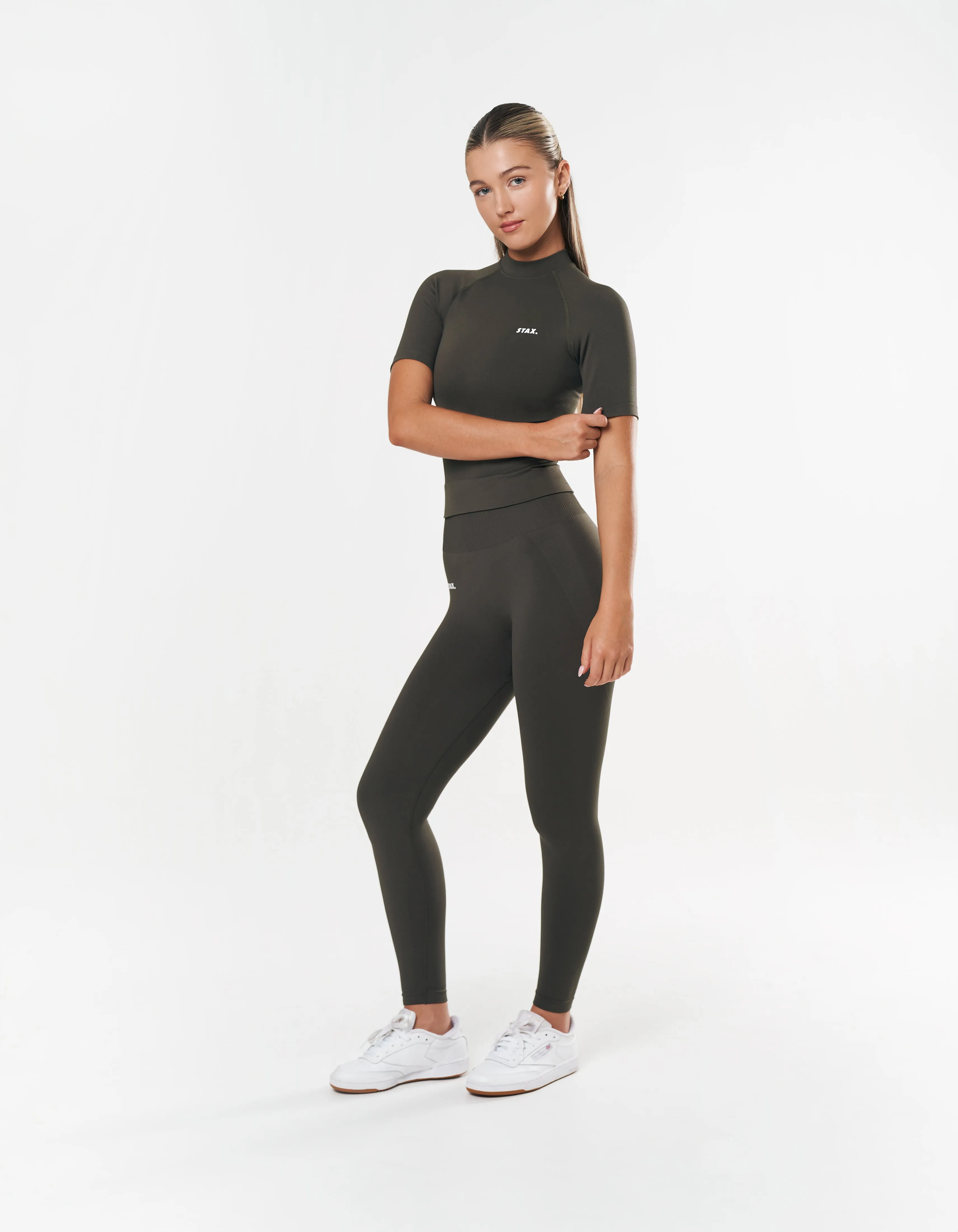 Premium Seamless High Neck Tee - Dovetail sold by Stax product image thumbnail 3