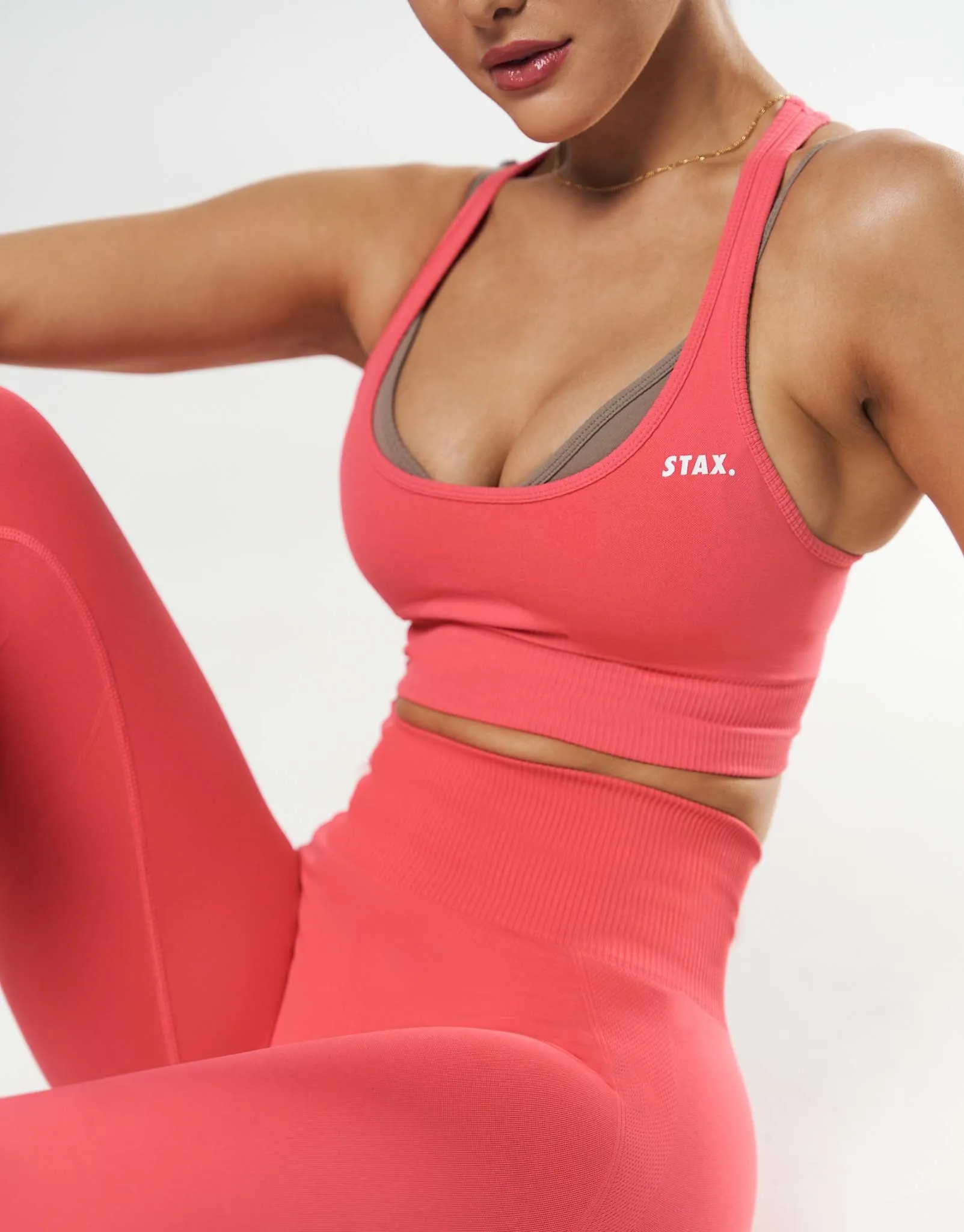 Premium Seamless Summer Racer Crop - Pink sold by Stax product image thumbnail 3