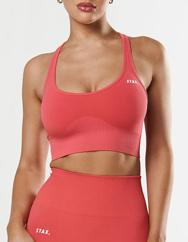 Premium Seamless Summer Racer Crop - Pink sold by Stax