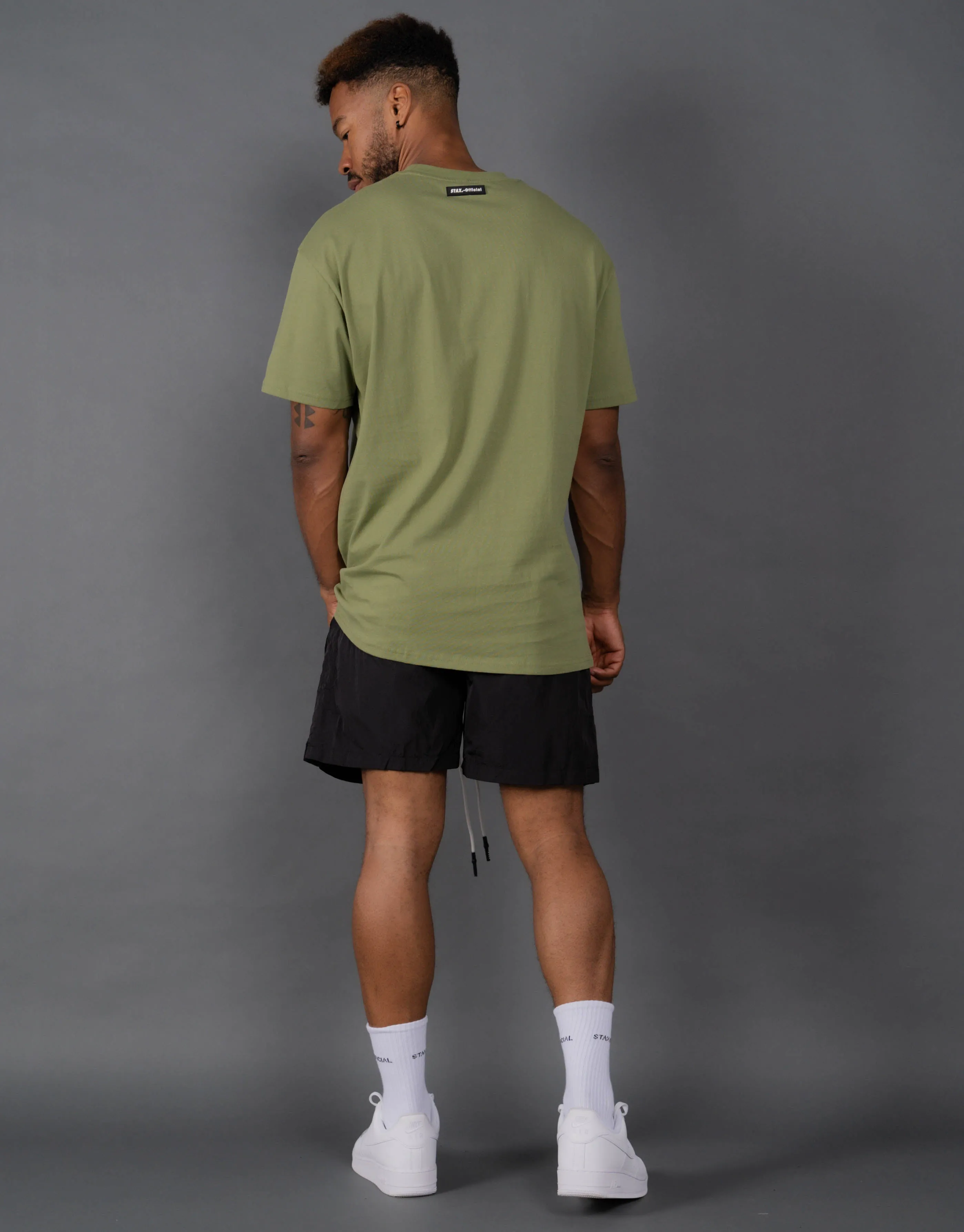Mens Cursive Tee - Creo (Olive) sold by Stax product image thumbnail 3