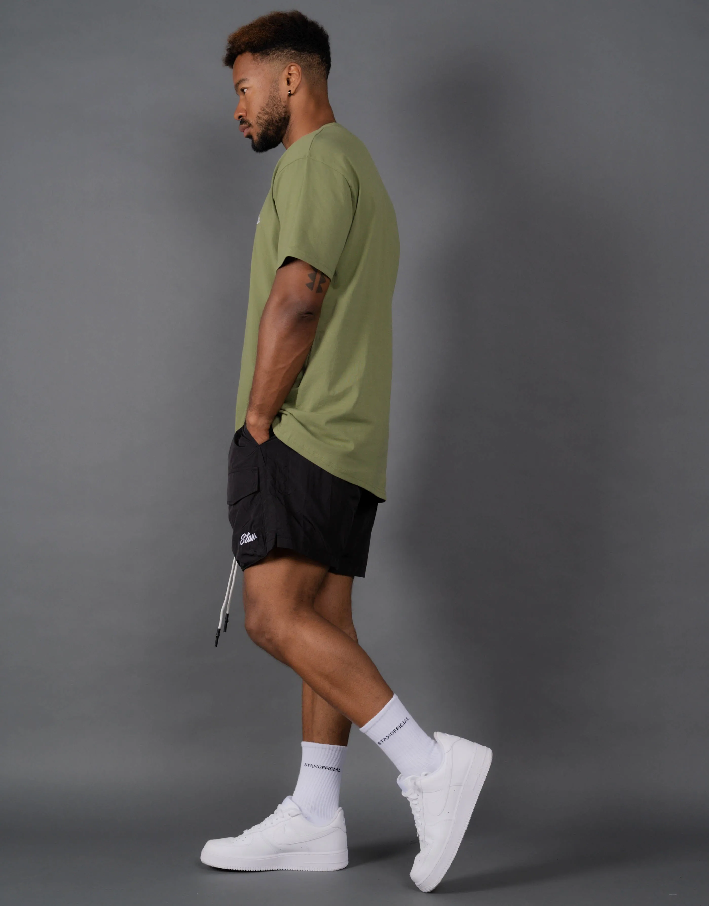 Mens Cursive Tee - Creo (Olive) sold by Stax product image thumbnail 4