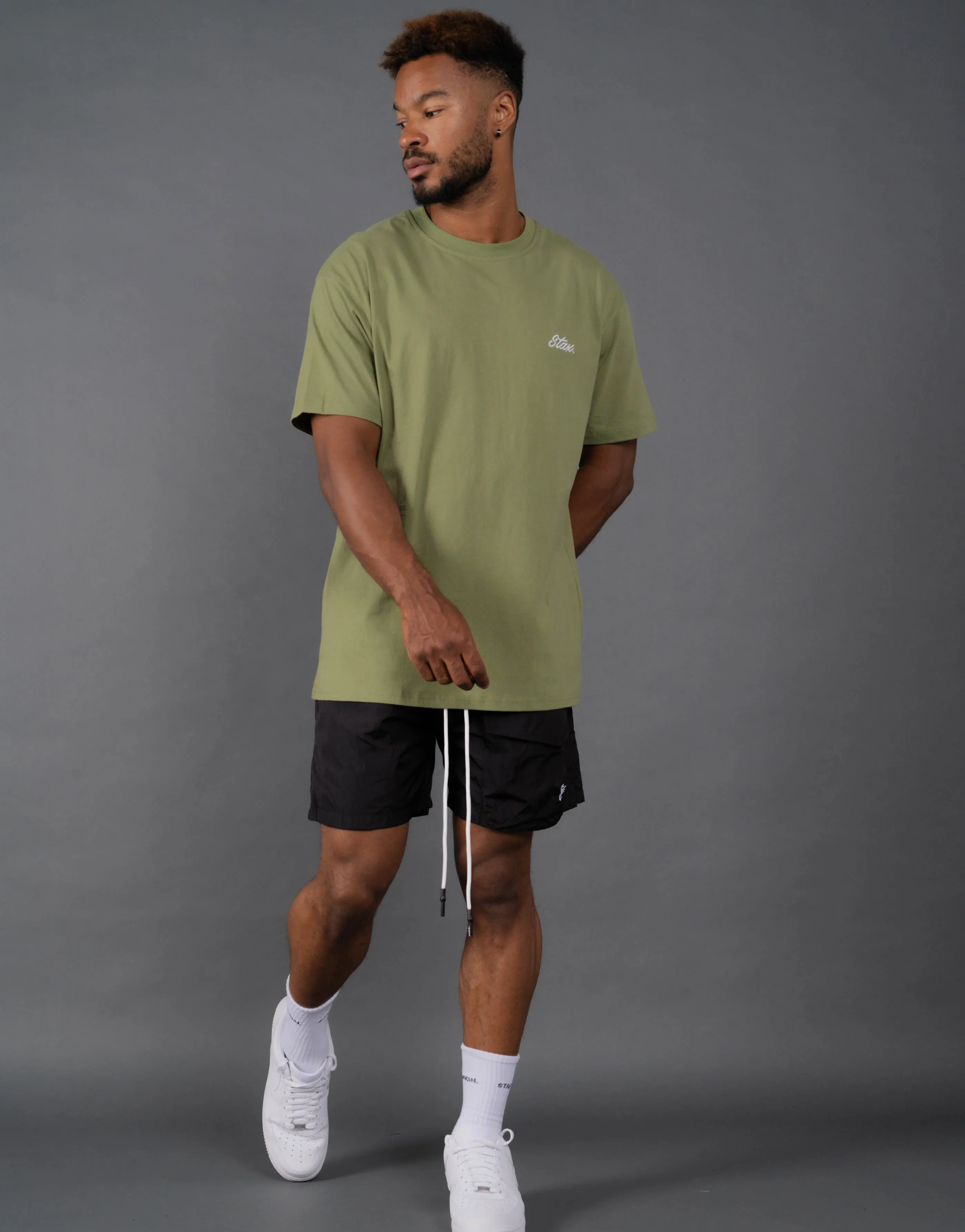 Mens Cursive Tee - Creo (Olive) sold by Stax product image thumbnail 5