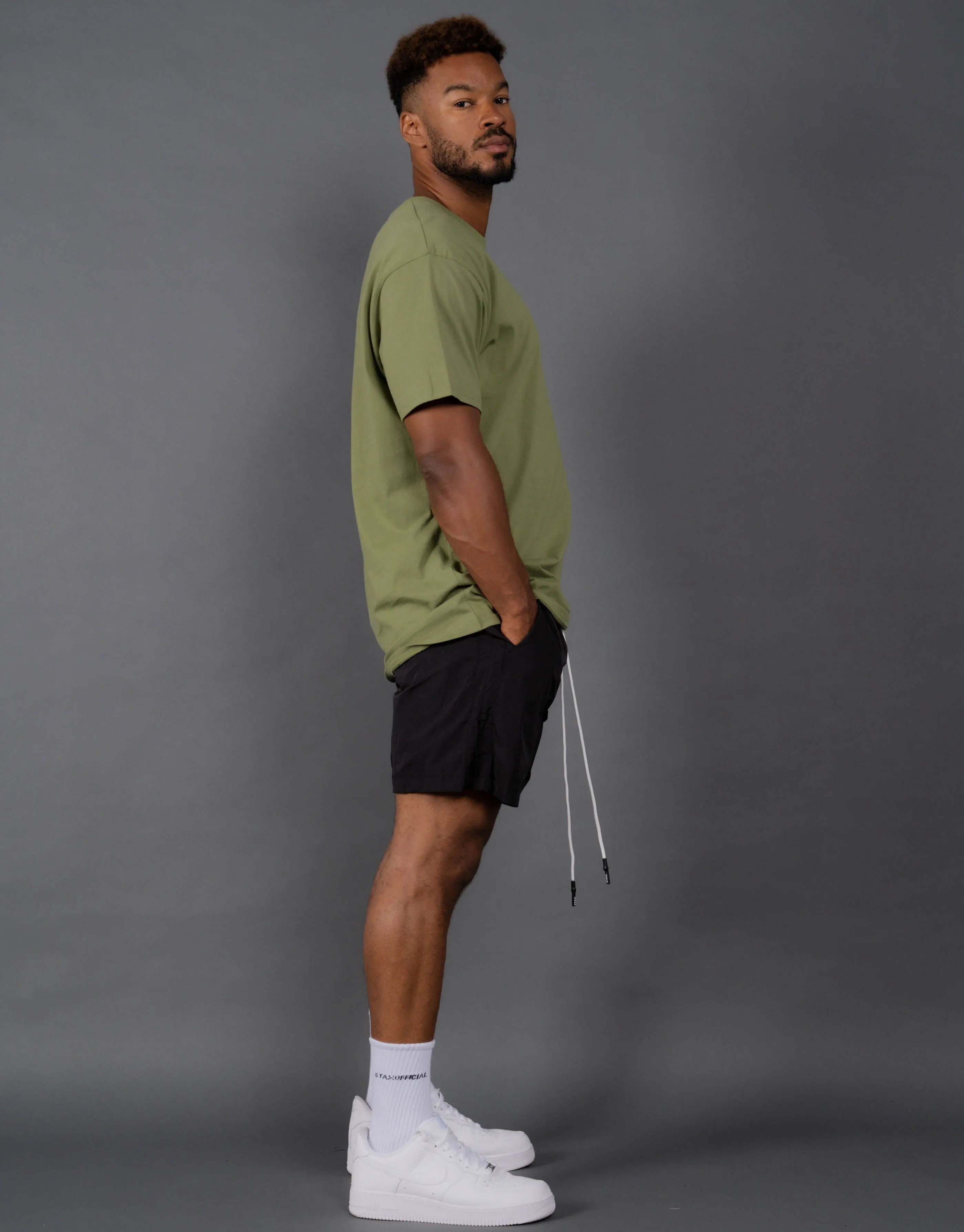 Mens Cursive Tee - Creo (Olive) sold by Stax product image thumbnail 2