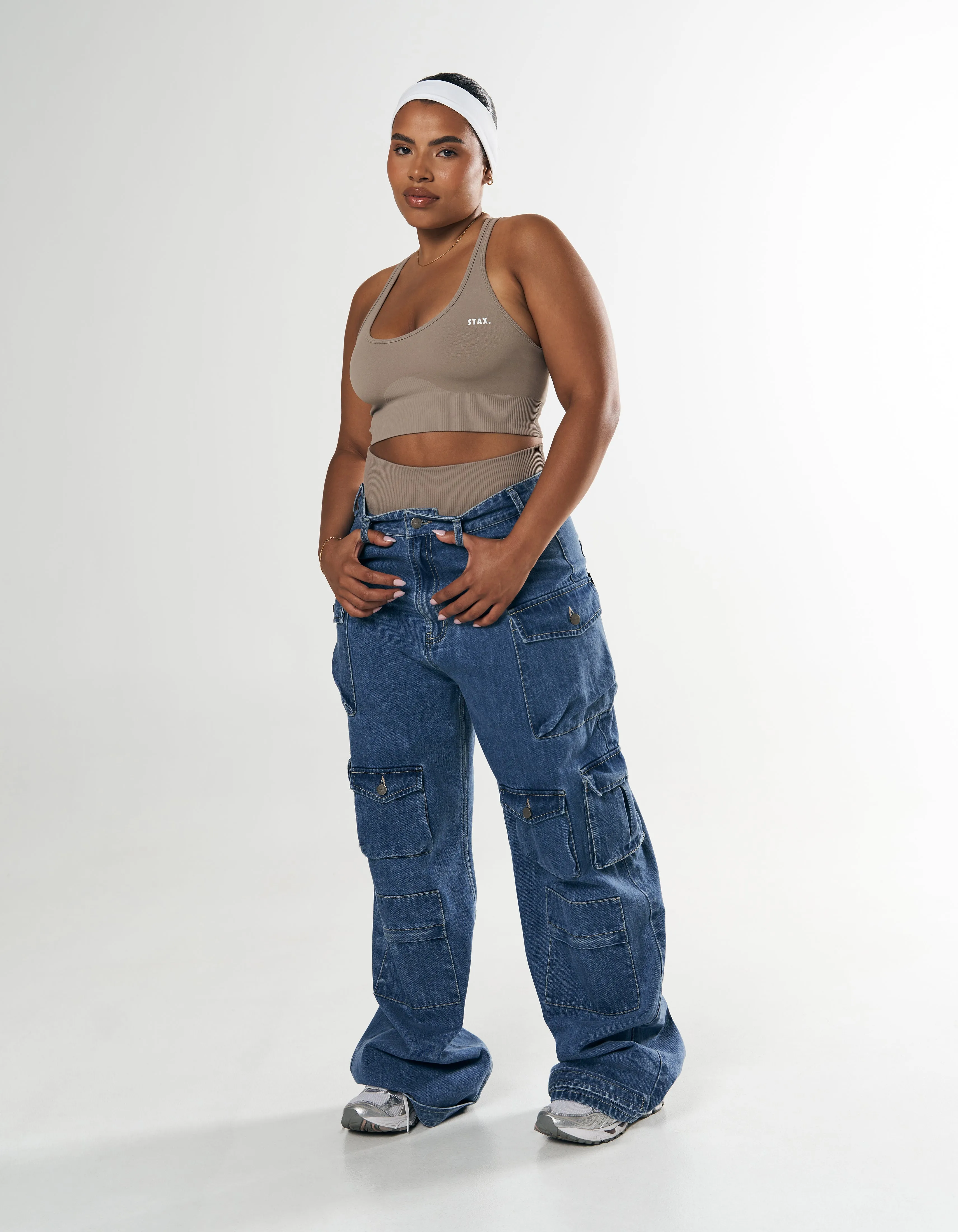 Premium Seamless Summer Racer Crop - Brown sold by Stax product image thumbnail 3