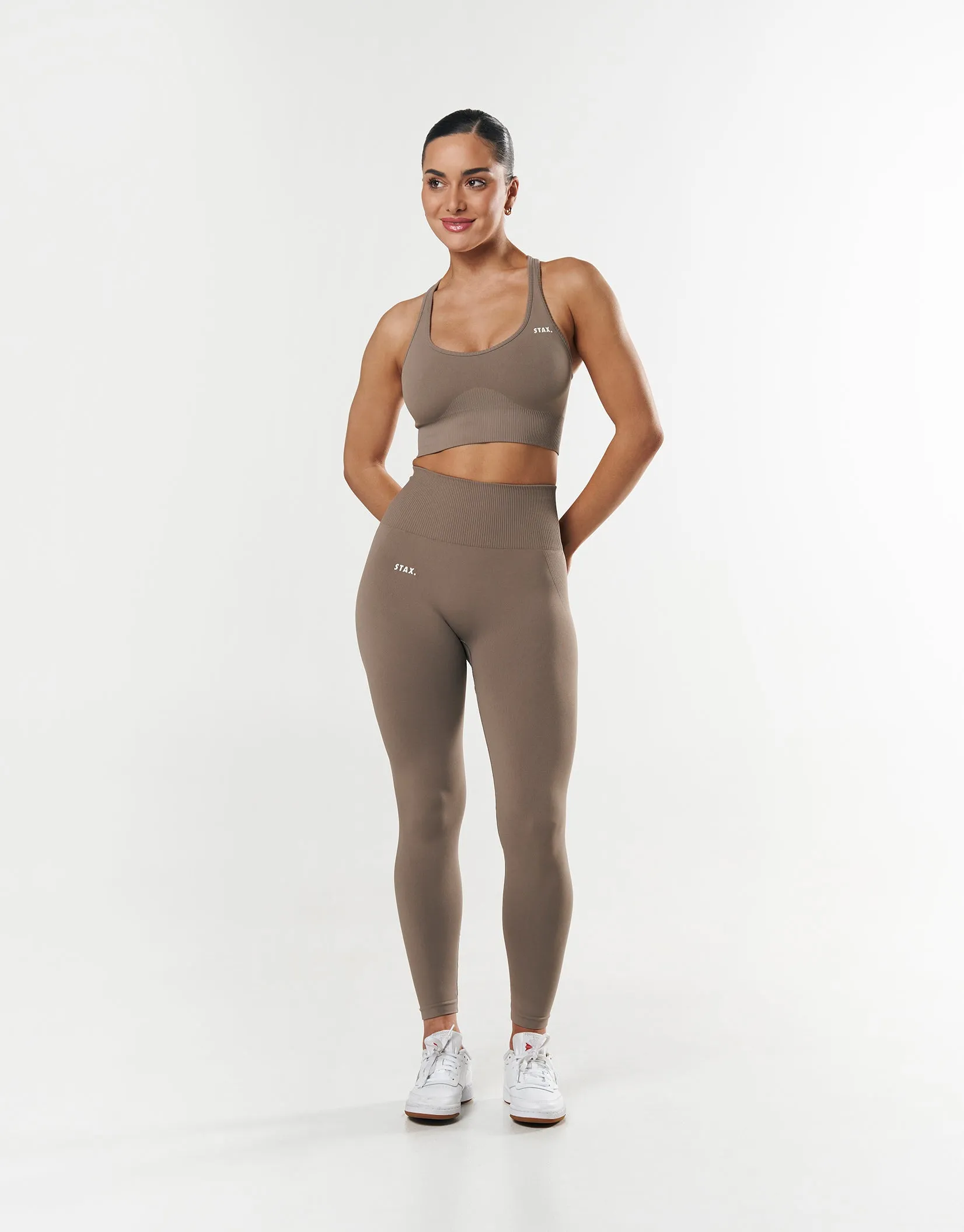 Premium Seamless Summer Racer Crop - Brown sold by Stax product image thumbnail 2