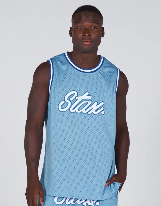 Court Drip Basketball Singlet - Columbia sold by Stax
