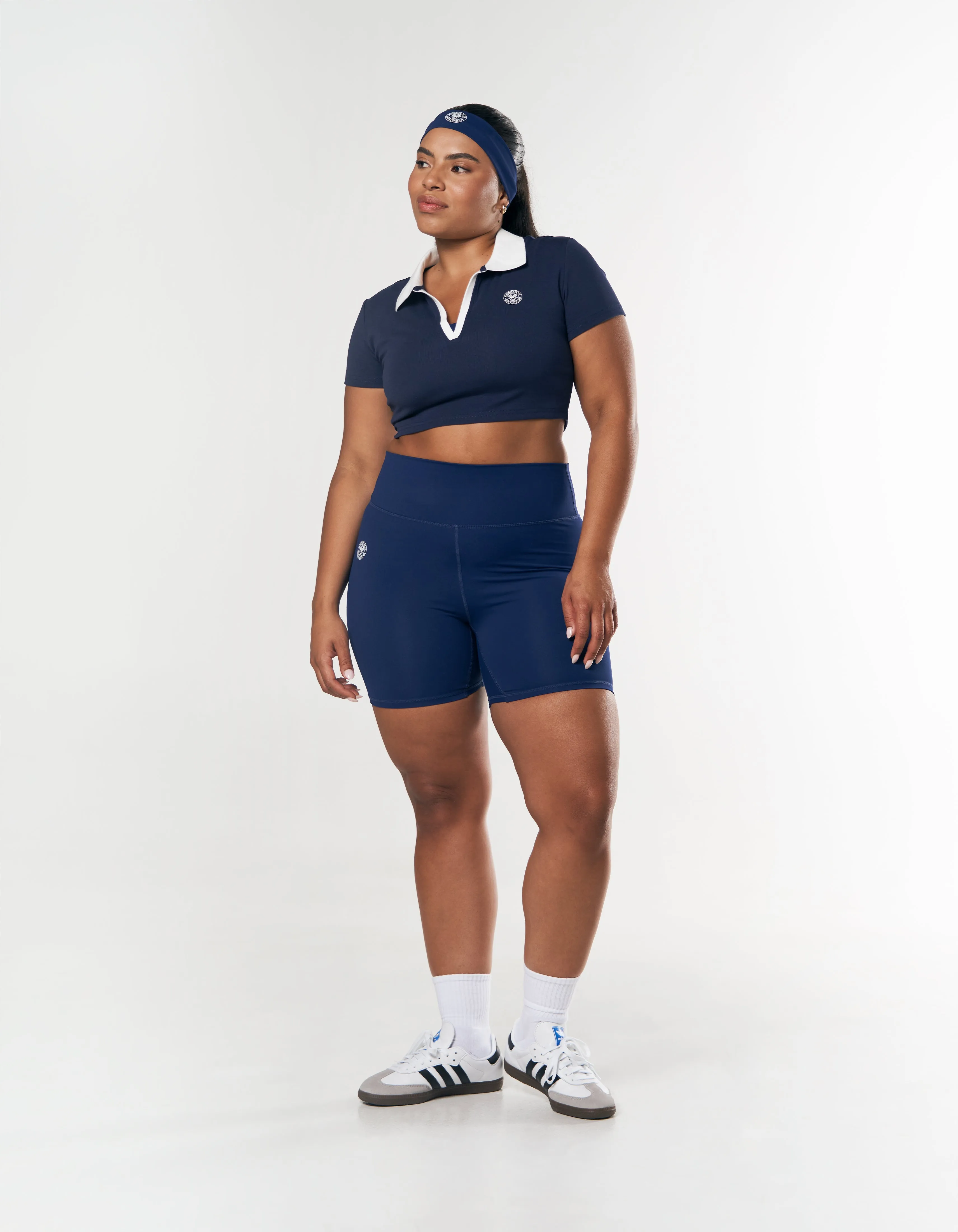 Racquet Club Cropped Polo - Navy sold by Stax product image thumbnail 4