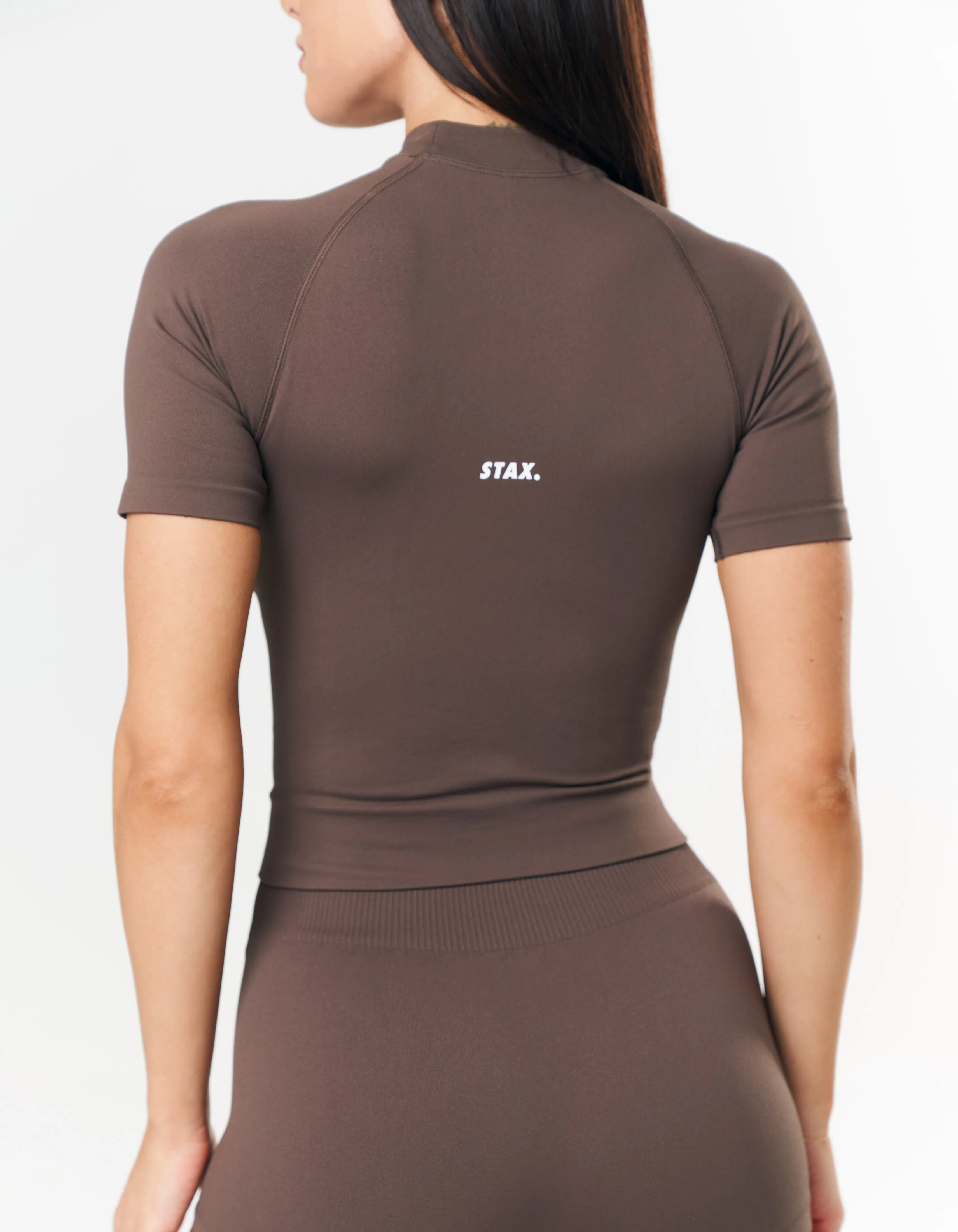 Premium Seamless High Neck Tee - Cedar sold by Stax product image thumbnail 5