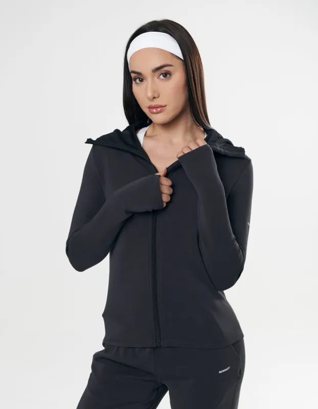 Peaches Zip Hoodie - Midnight sold by Stax