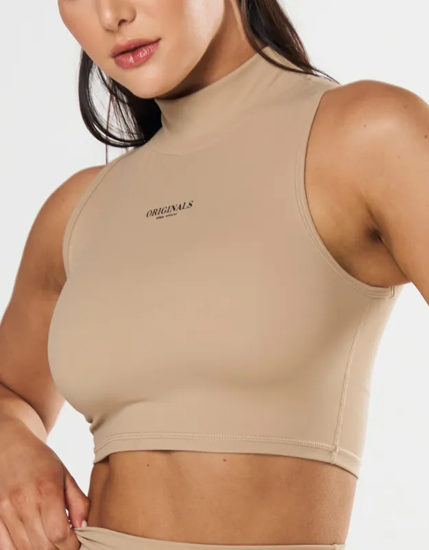 High Neck Cropped Tank NANDEX ™ Sand - Beige sold by Stax