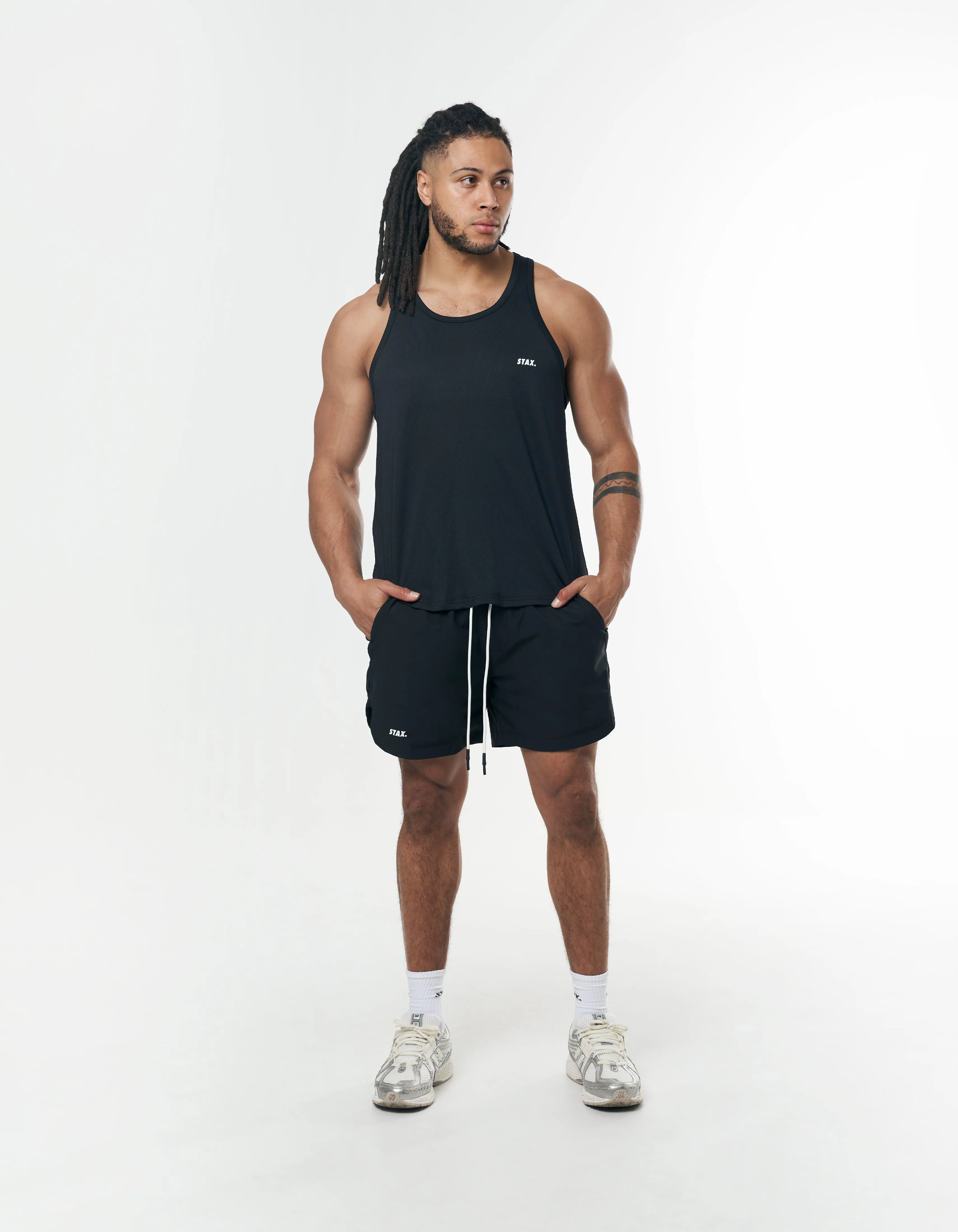Mens Sport Singlet - Black sold by Stax product image thumbnail 3