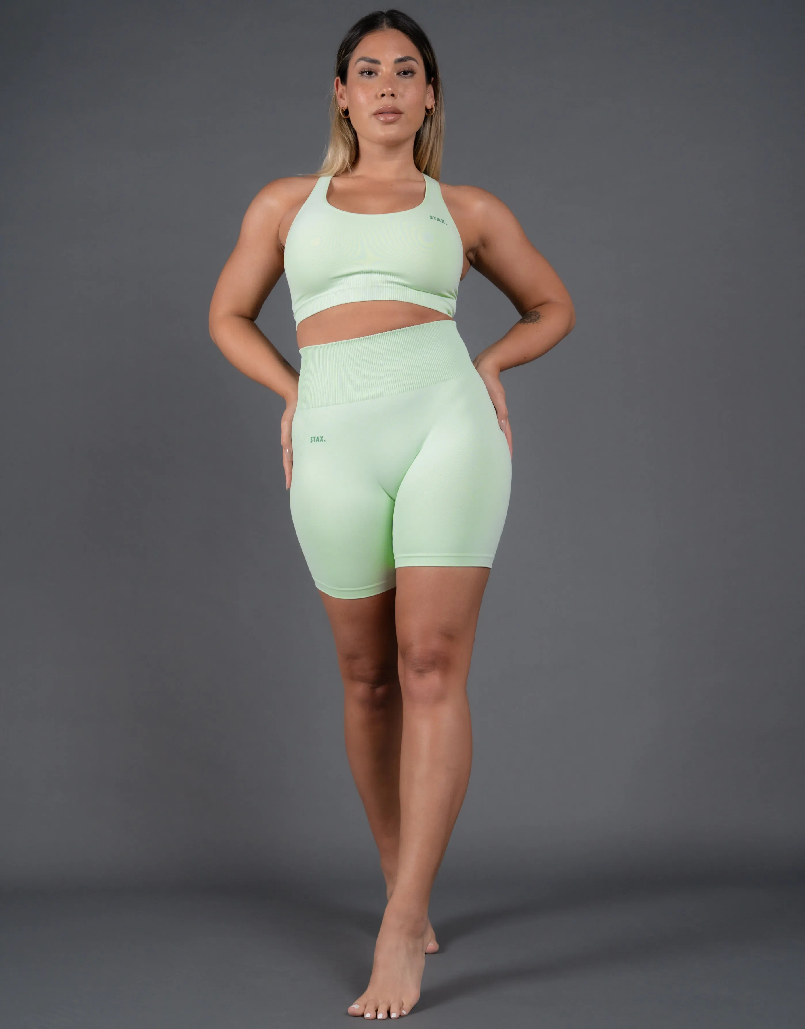 Premium Seamless V5 Racer Crop - Aurora (Sage) sold by Stax product image thumbnail 3
