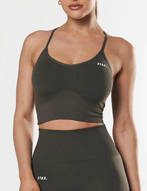 Premium Seamless Strappy Crop - Dovetail sold by Stax