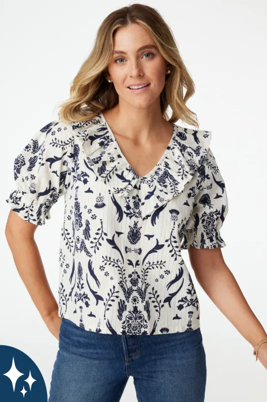 Lyden Floral Rhodes Top sold by Roller Rabbit