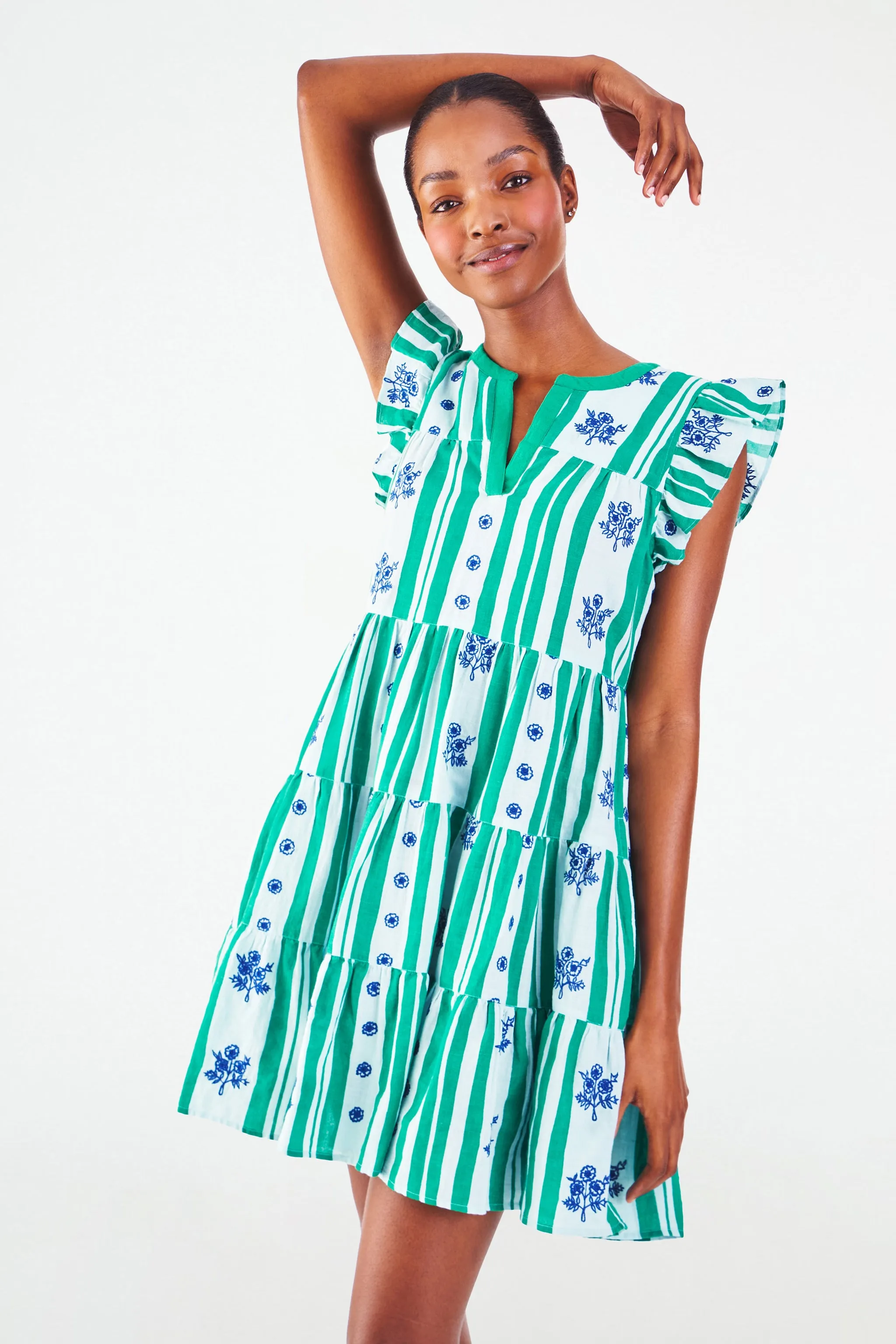 Rosebud Stripe Pippa Dress sold by Roller Rabbit