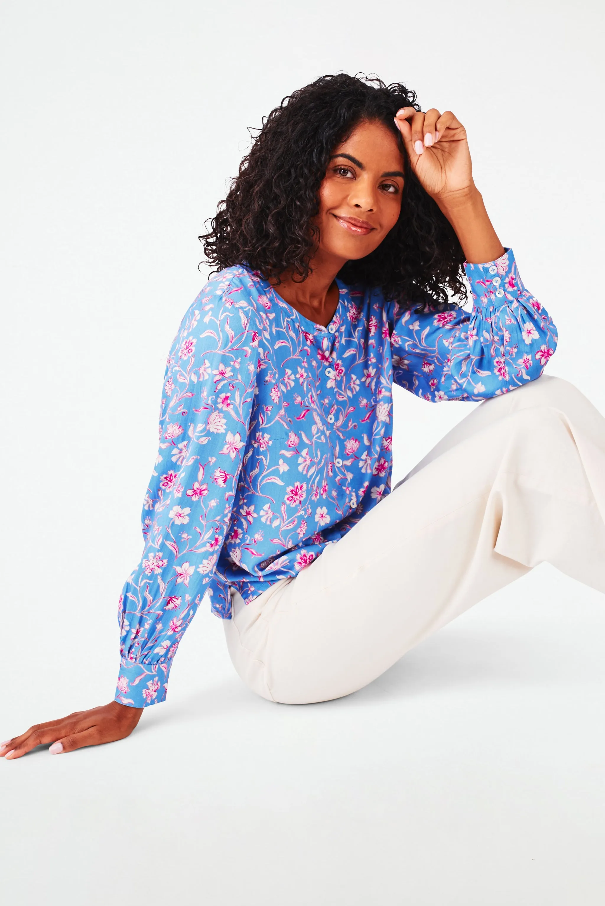 Delft Floral Sylvia Top sold by Roller Rabbit product image thumbnail 3