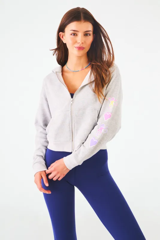 Disco Icon Cropped Zip Hoodie sold by Roller Rabbit