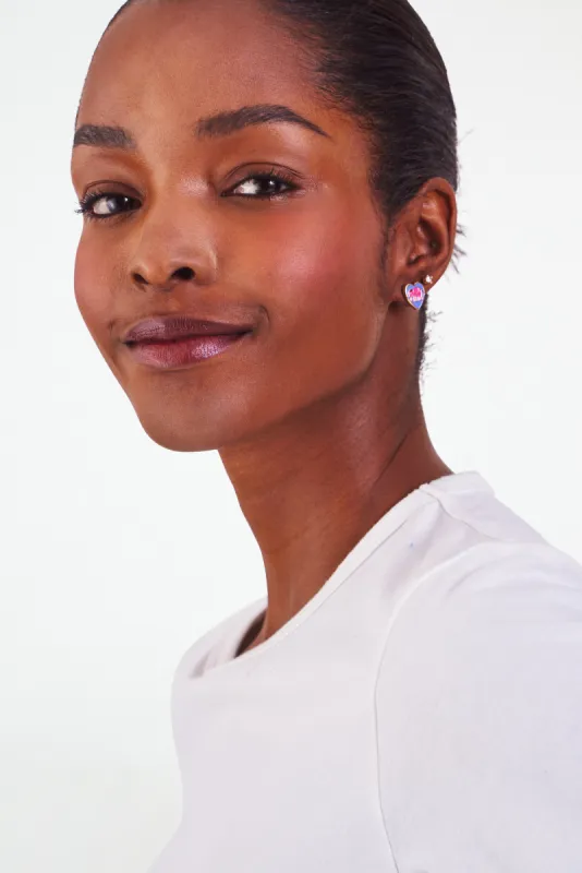 Monkey Hathi Heart Stud Set sold by Roller Rabbit