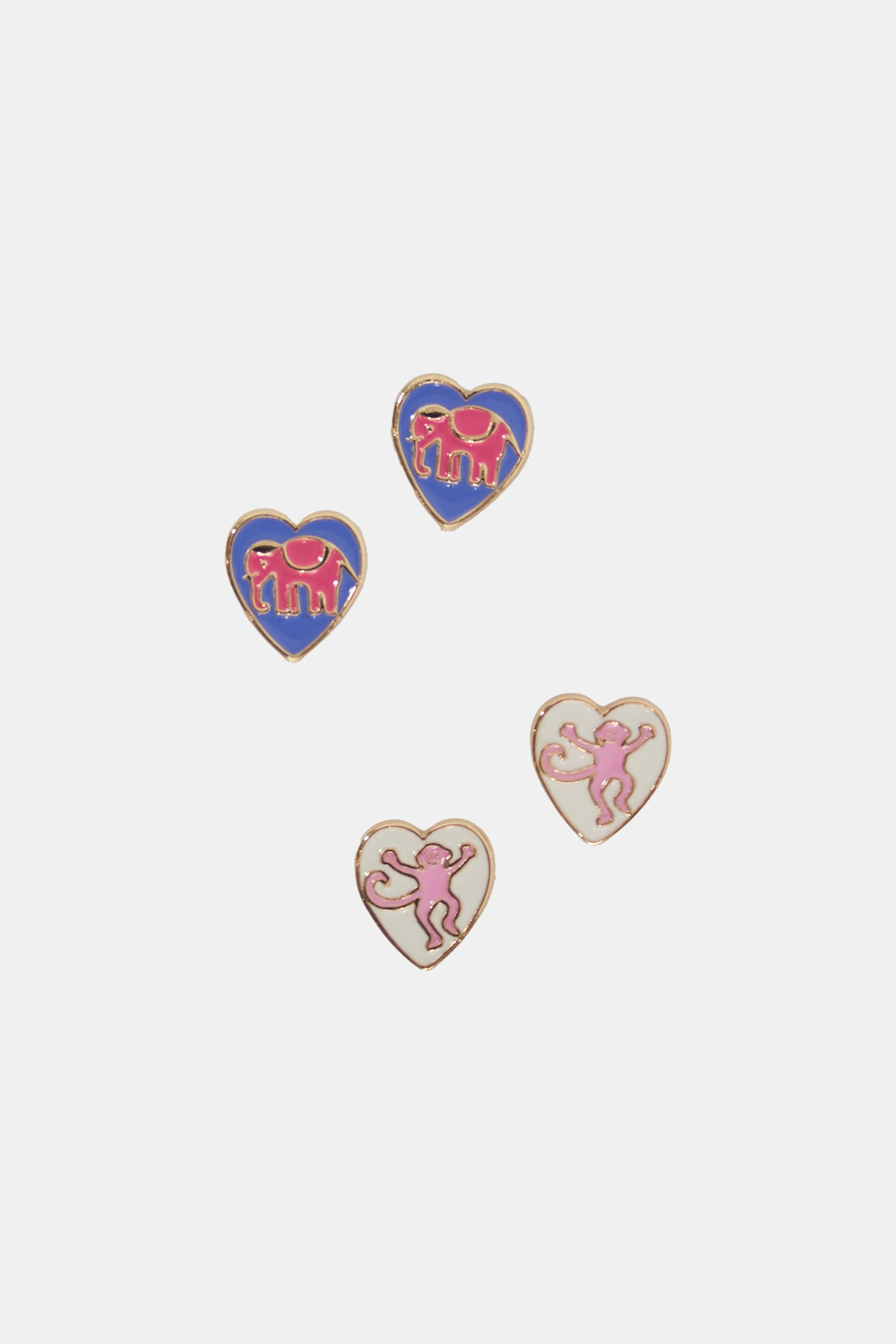 Monkey Hathi Heart Stud Set sold by Roller Rabbit product image thumbnail 2