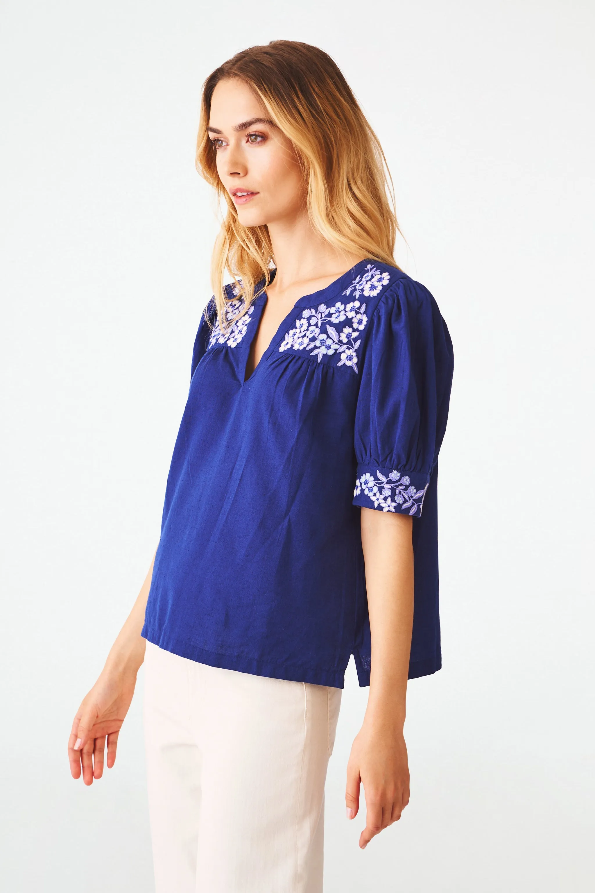 Honeysuckle Embroidery Ensley Top sold by Roller Rabbit product image thumbnail 3
