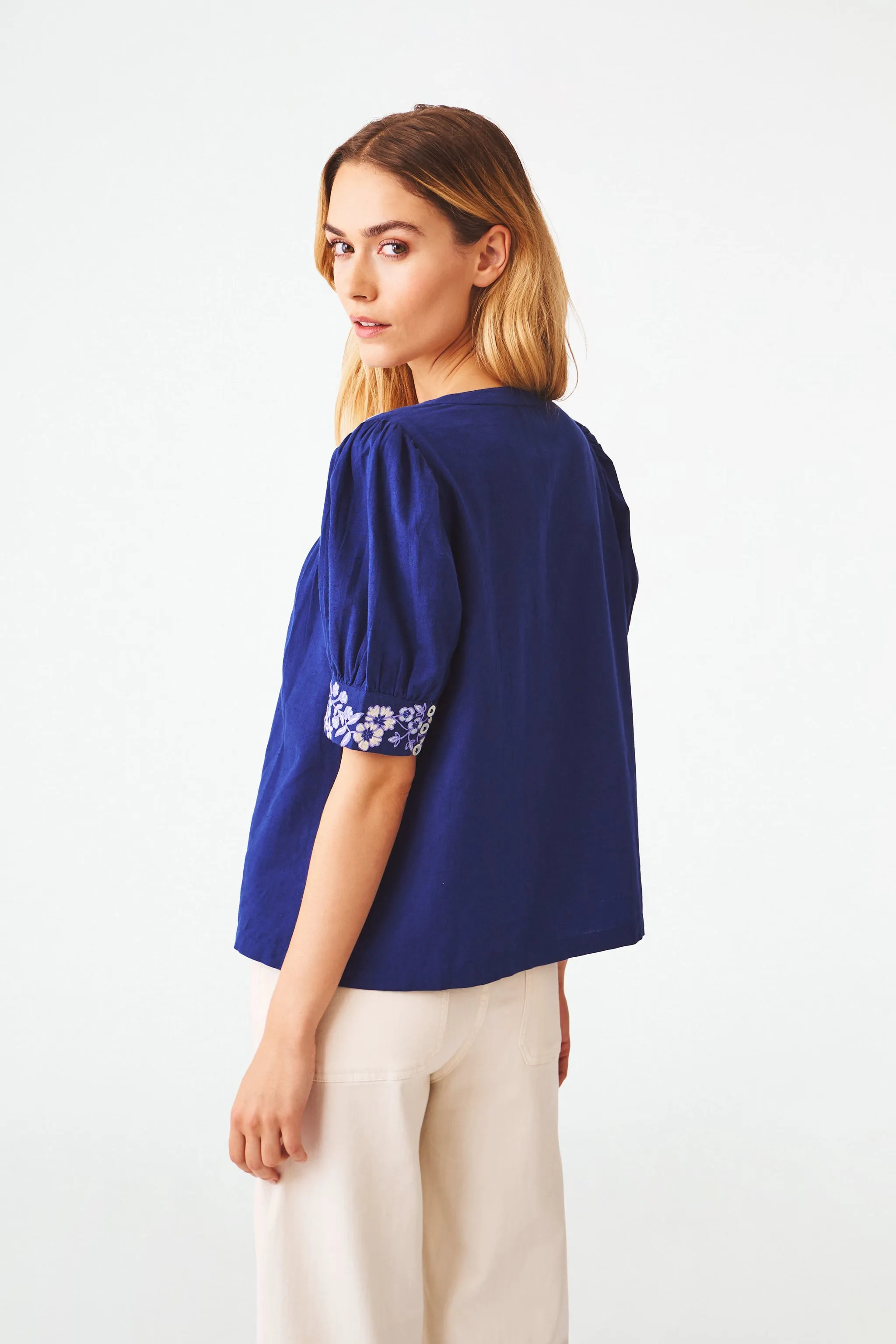 Honeysuckle Embroidery Ensley Top sold by Roller Rabbit product image thumbnail 4