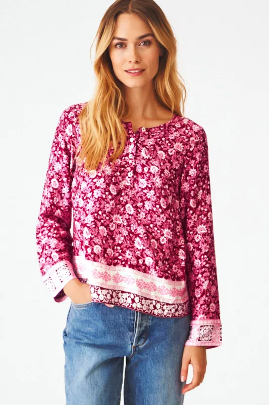 Suzie Floral Ximena Top sold by Roller Rabbit