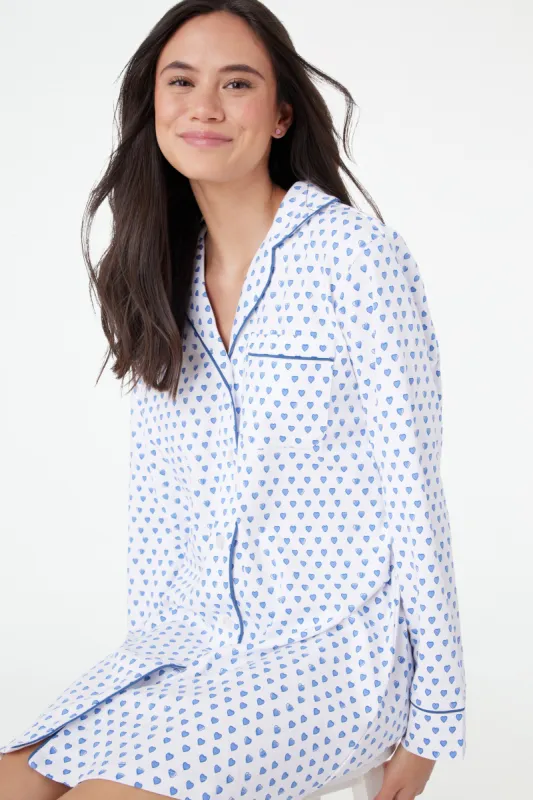 Hearts Perlita Lounge Dress made by Roller Rabbit