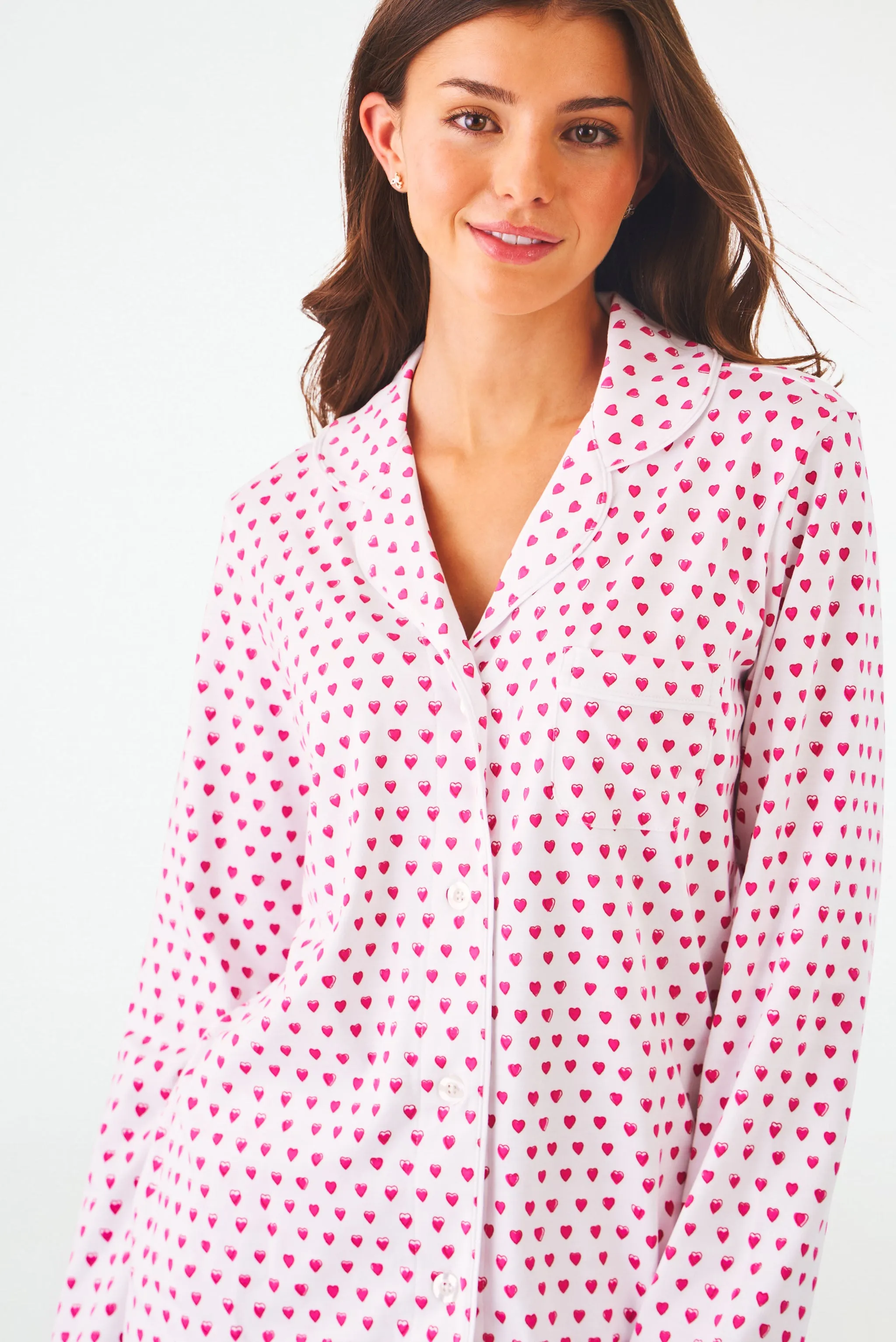 Hearts Long Sleeve Polo Pajamas sold by Roller Rabbit product image thumbnail 4