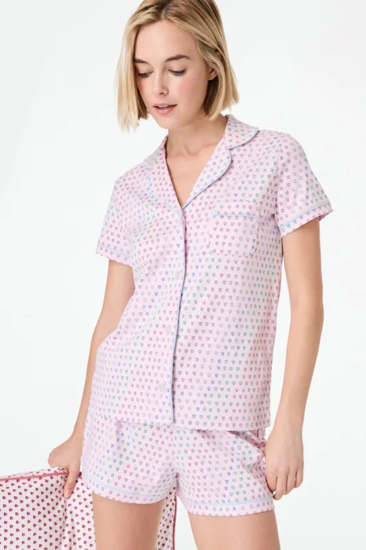Disco Hearts Polo Pajamas sold by Roller Rabbit